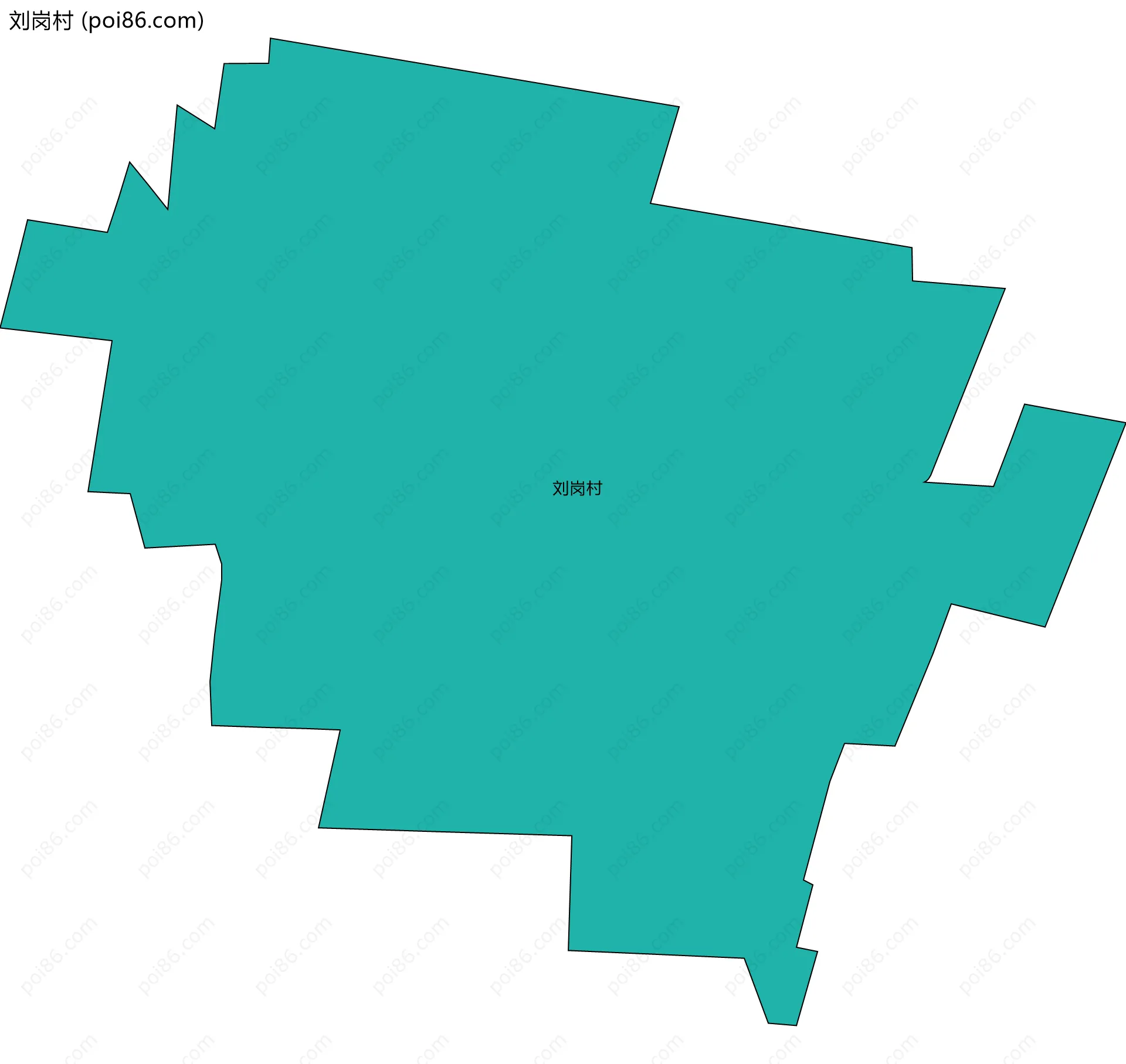 刘岗村边界地图