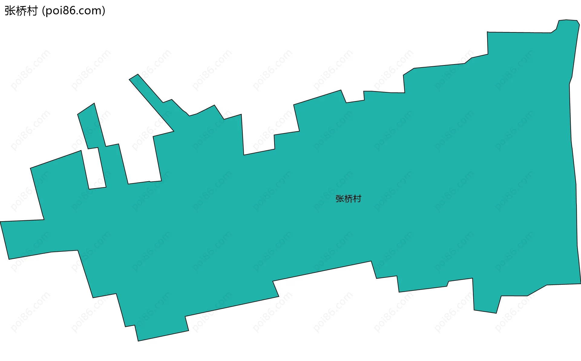 张桥村边界地图