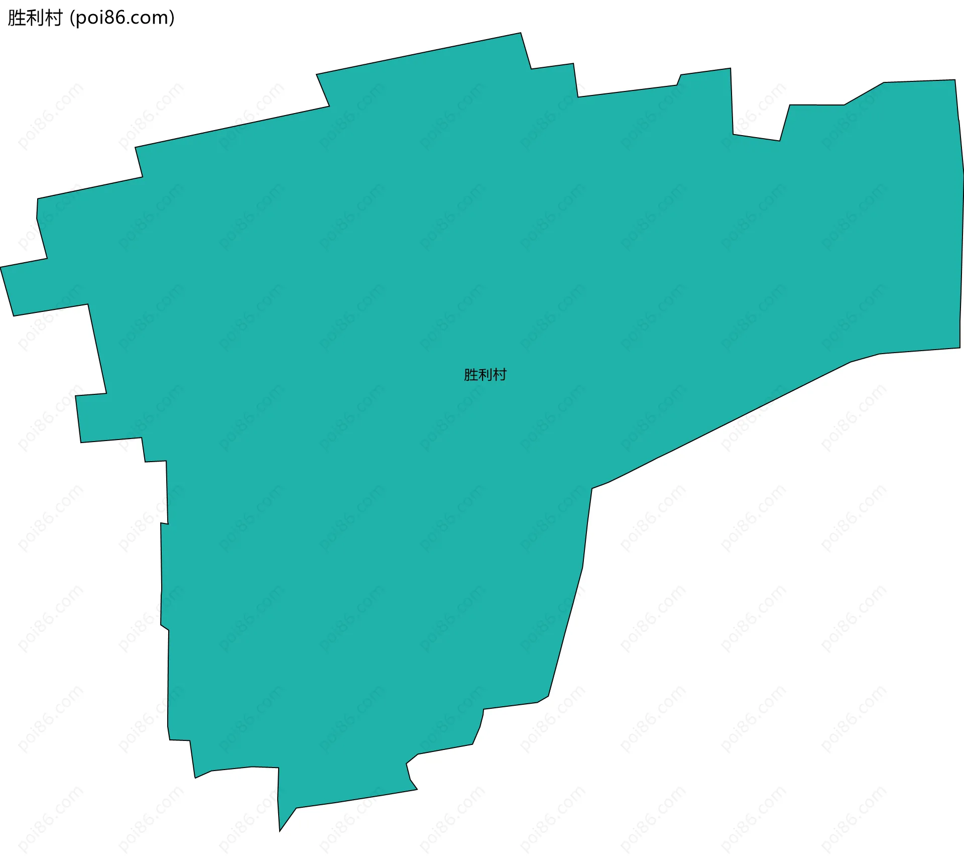 胜利村边界地图
