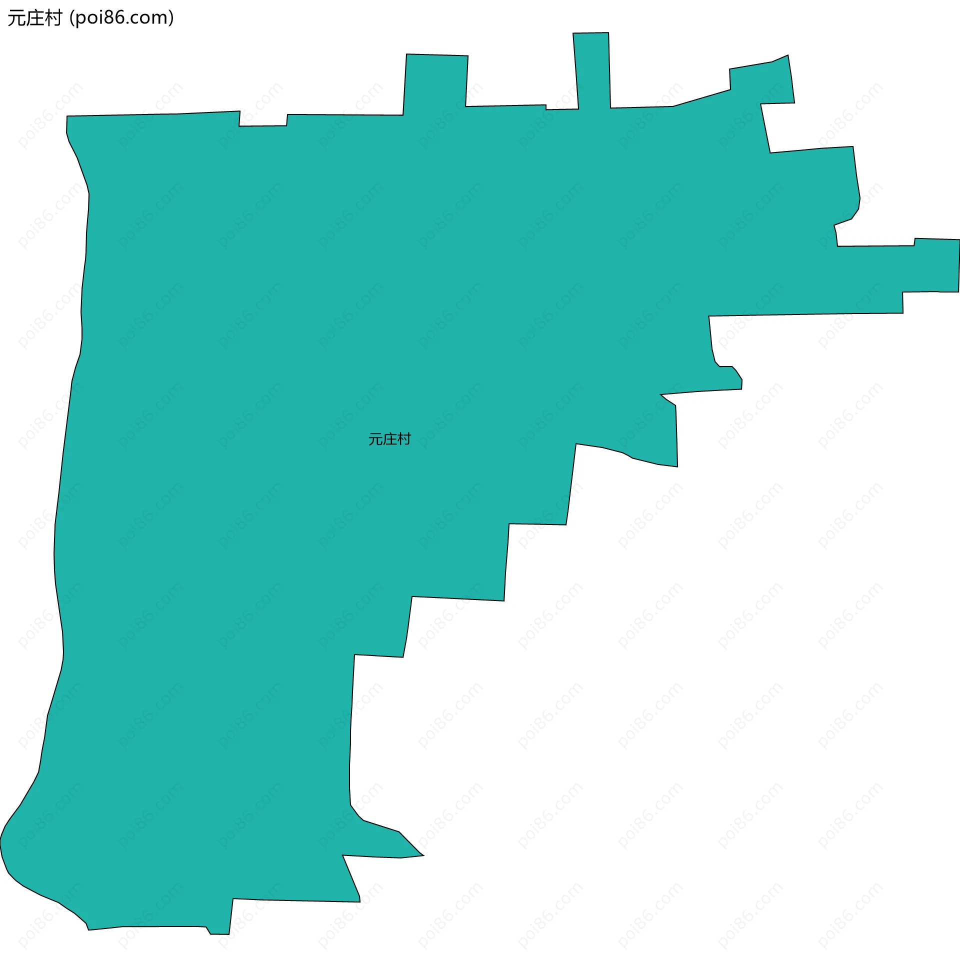 元庄村边界地图