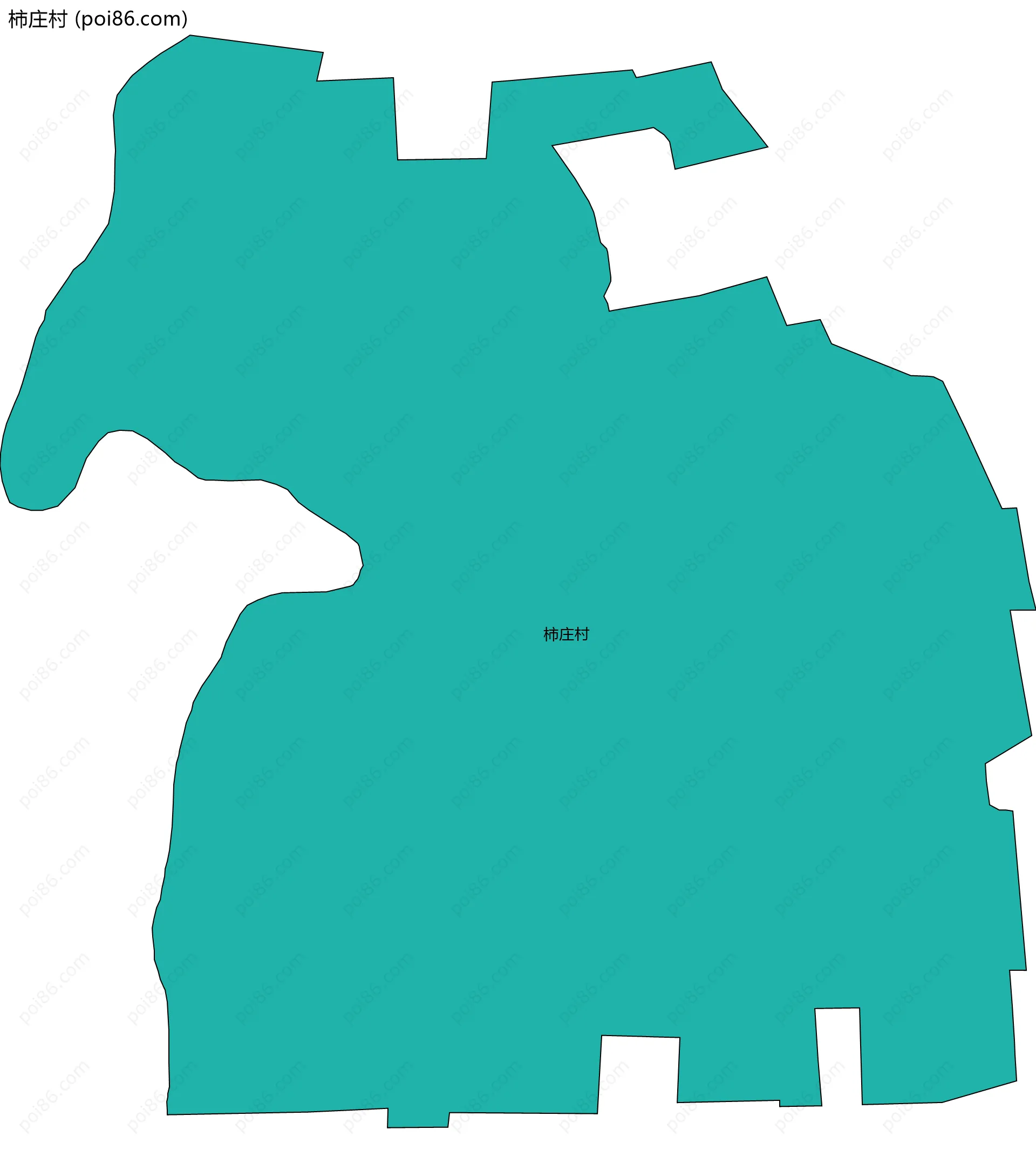 柿庄村边界地图