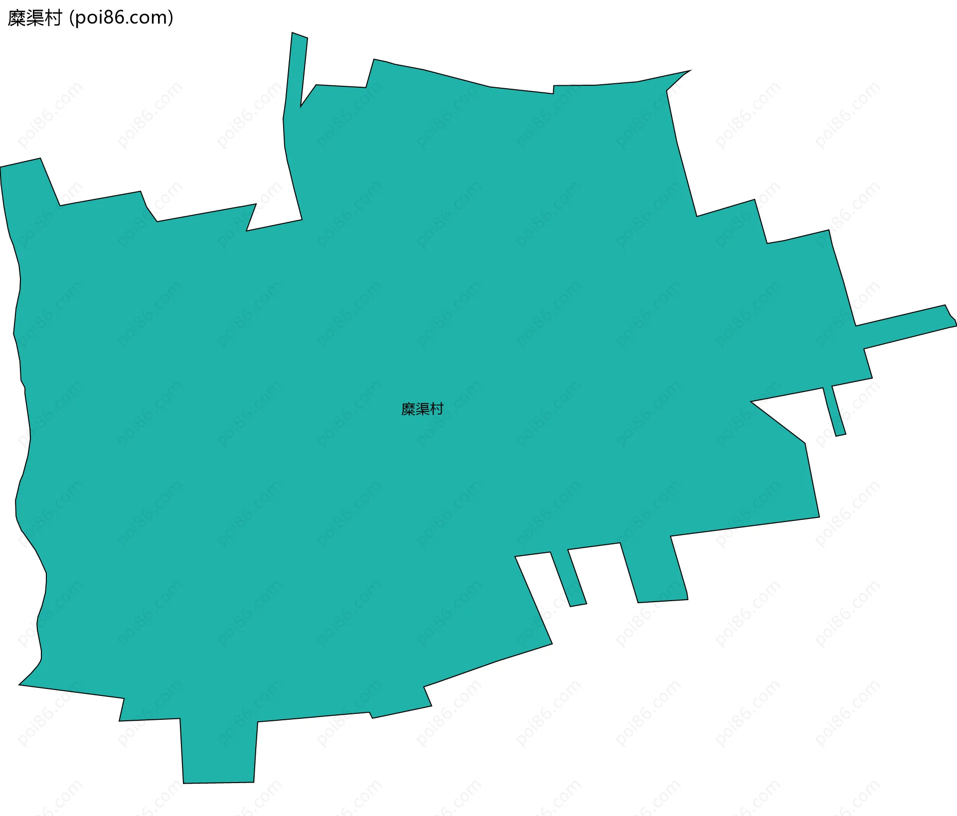 糜渠村边界地图