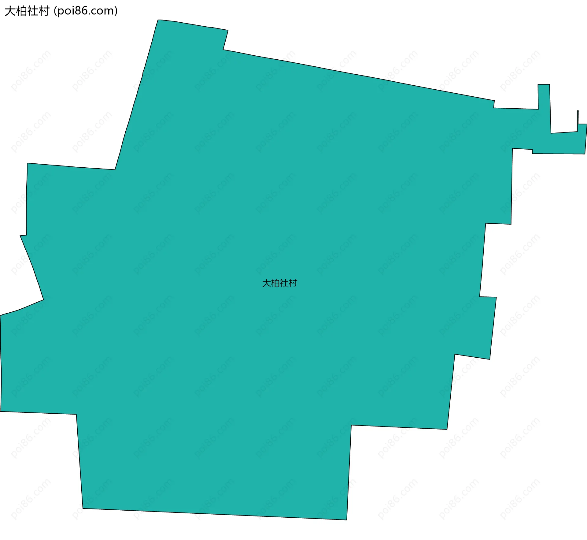 大柏社村边界地图