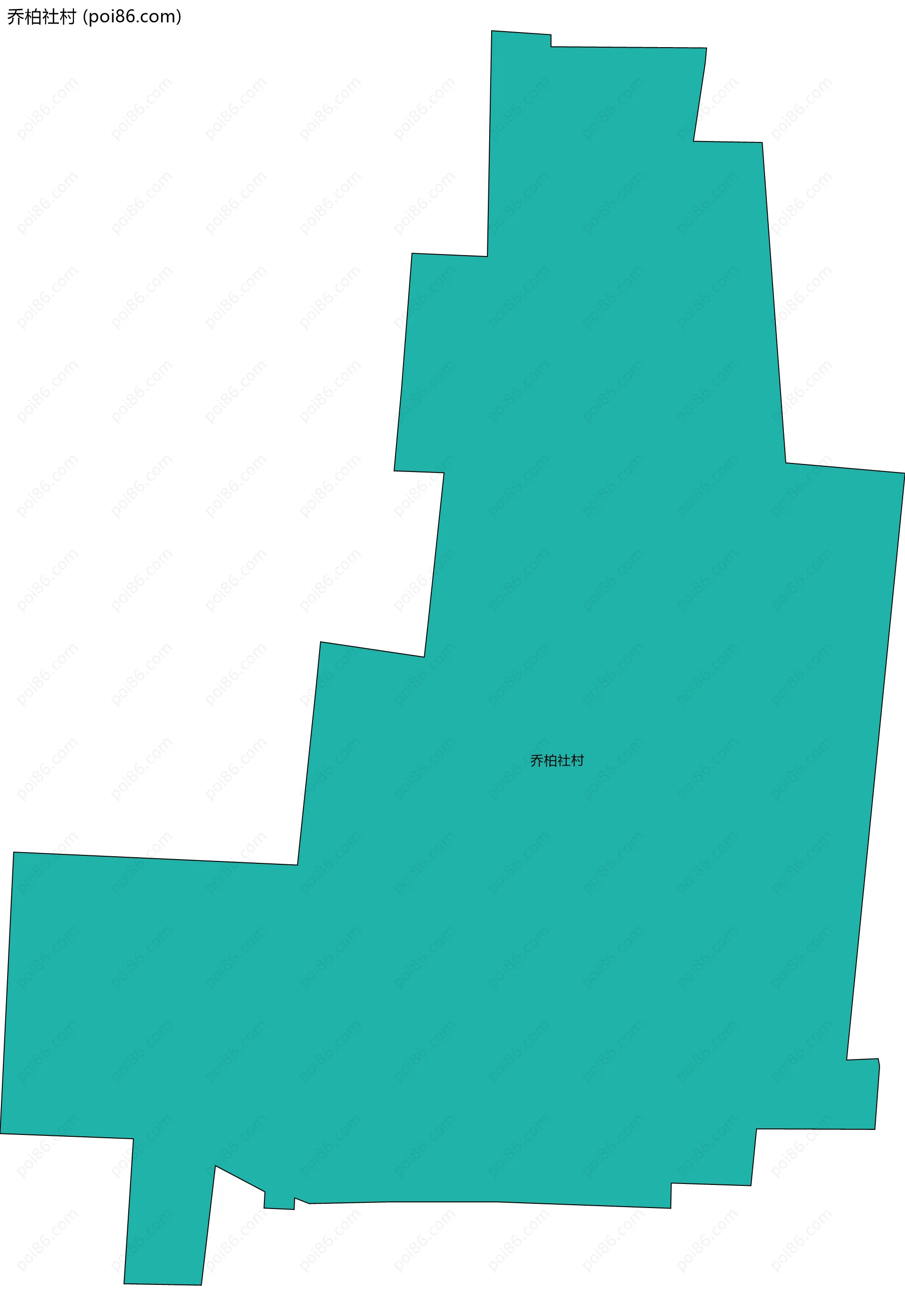 乔柏社村边界地图