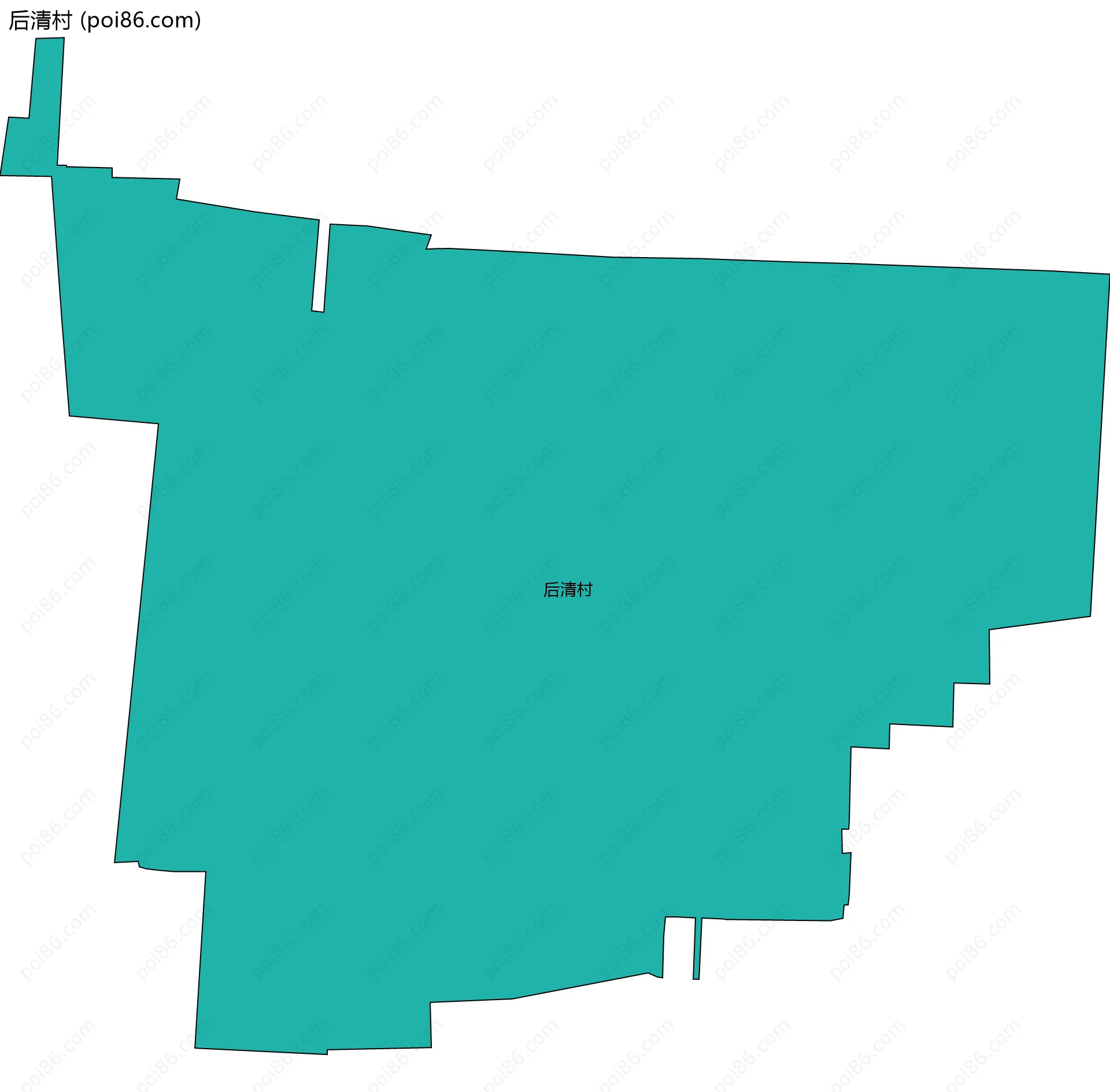 后清村边界地图