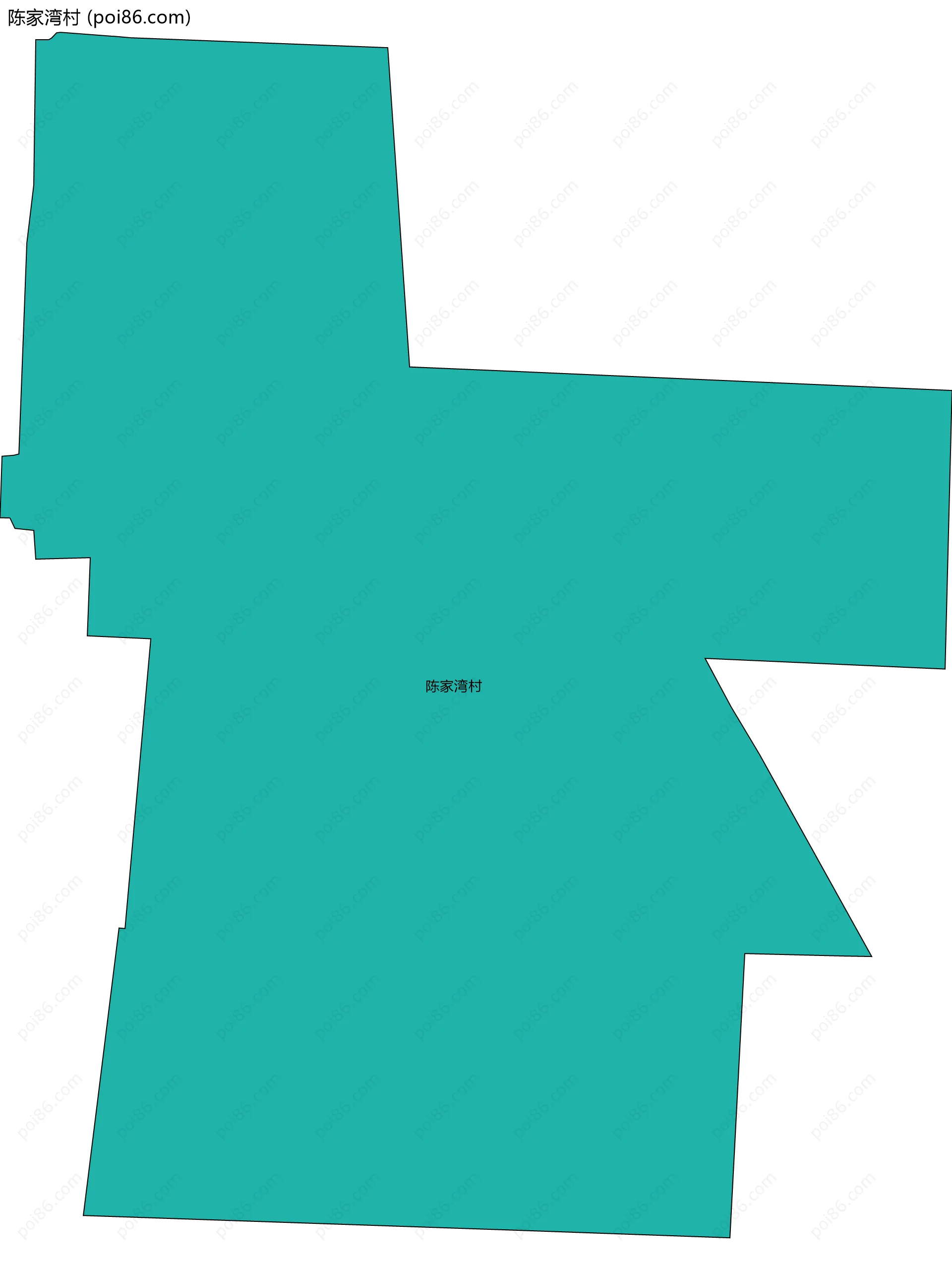 陈家湾村边界地图