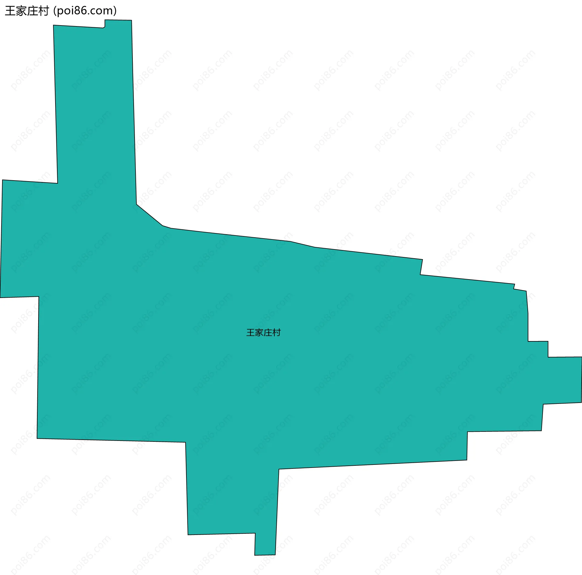 王家庄村边界地图