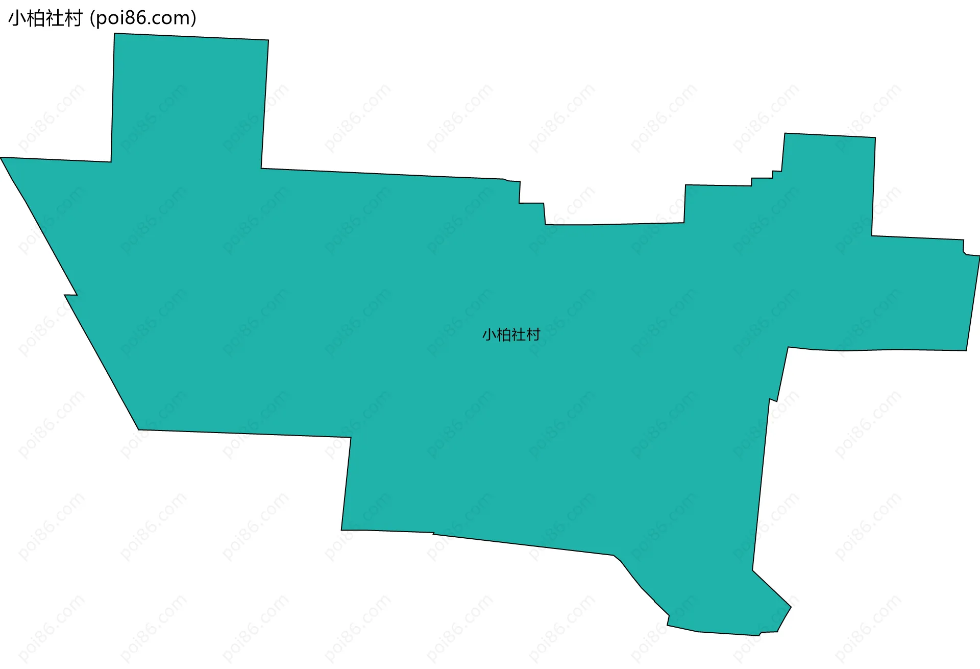 小柏社村边界地图