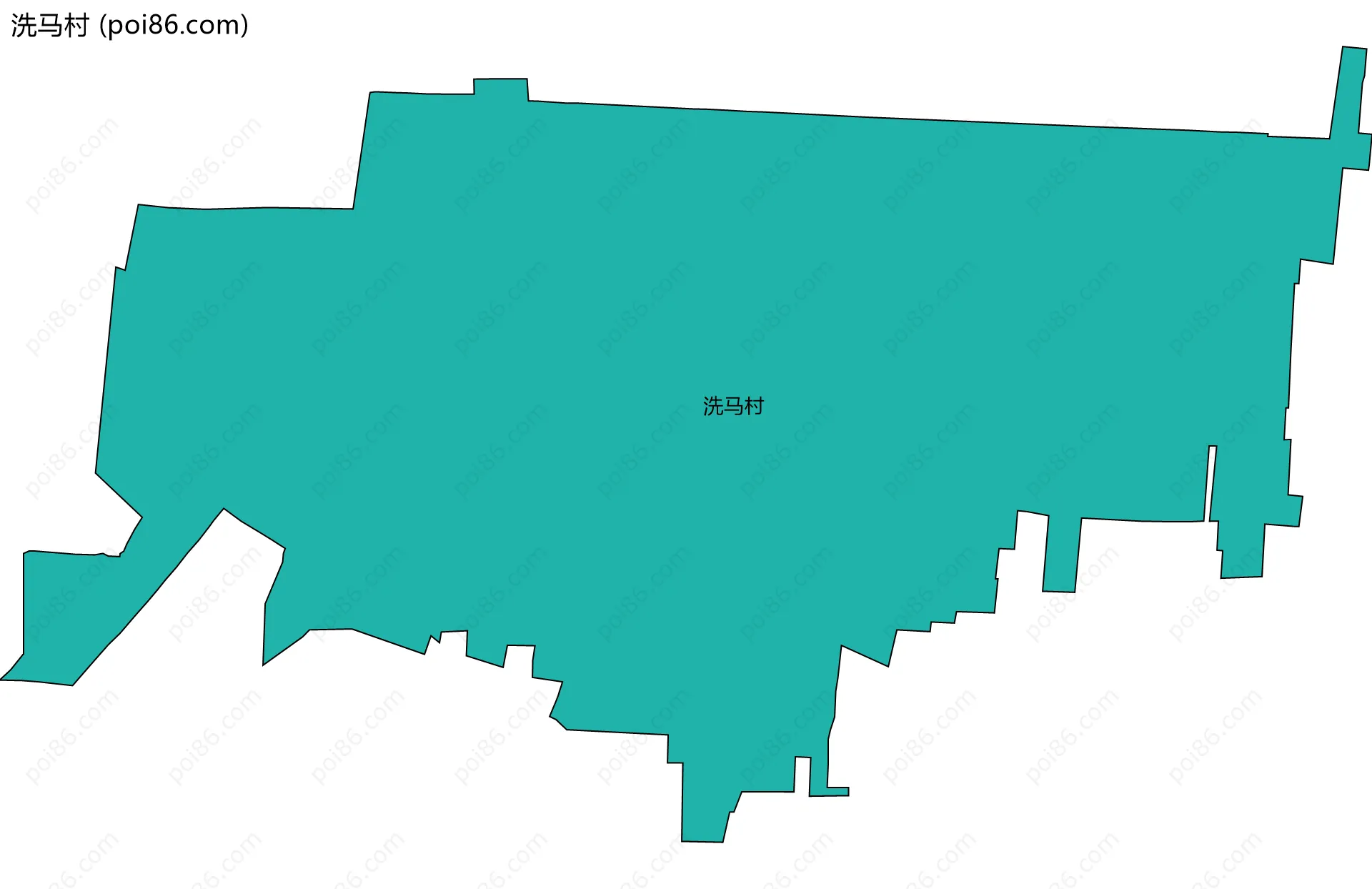 洗马村边界地图