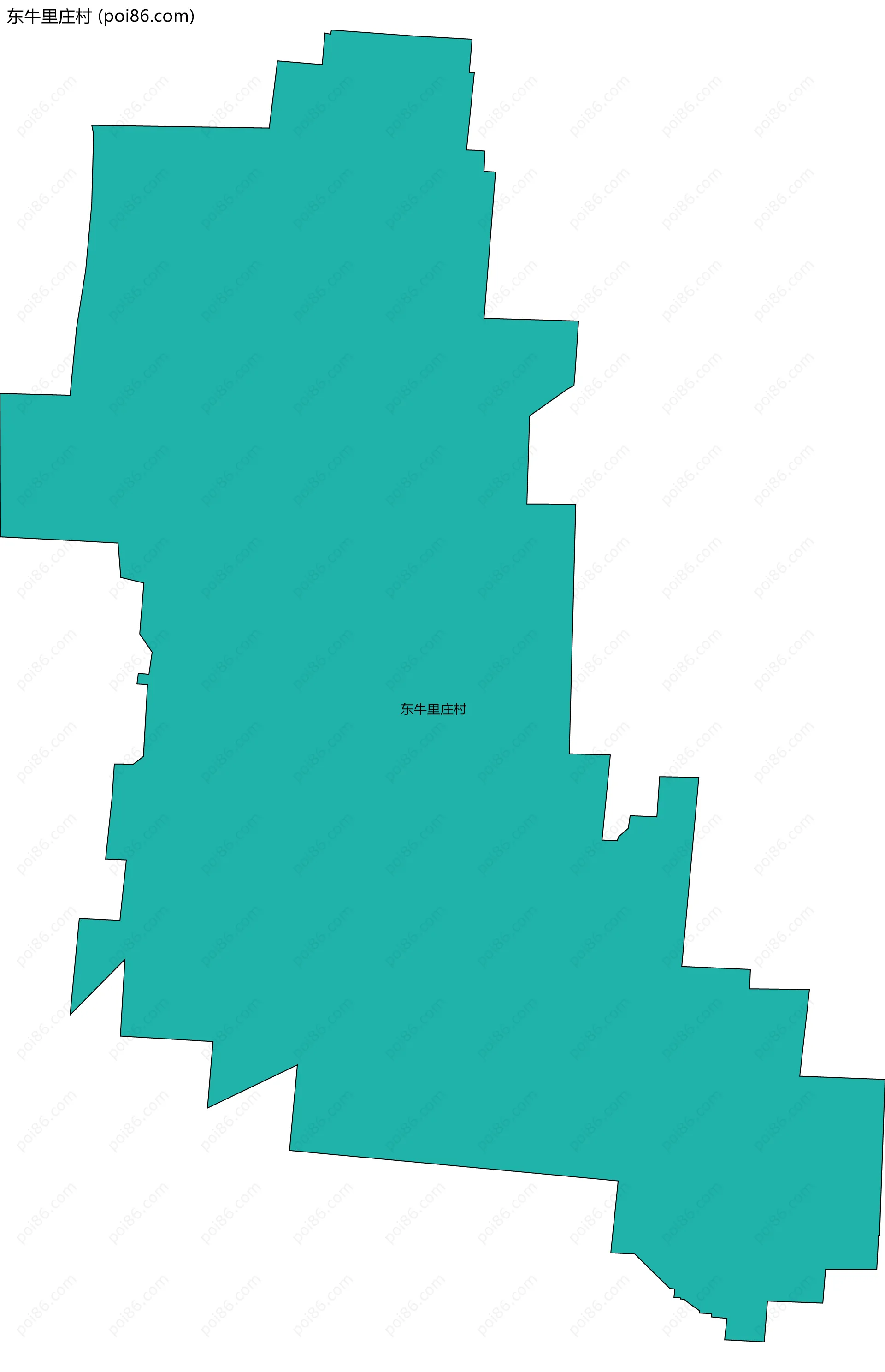 东牛里庄村边界地图
