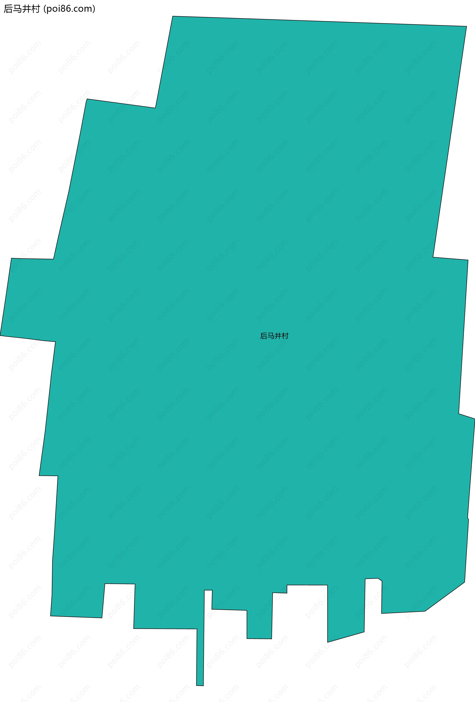 后马井村边界地图