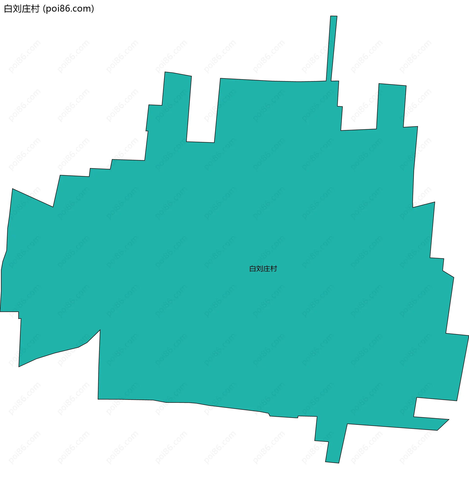 白刘庄村边界地图