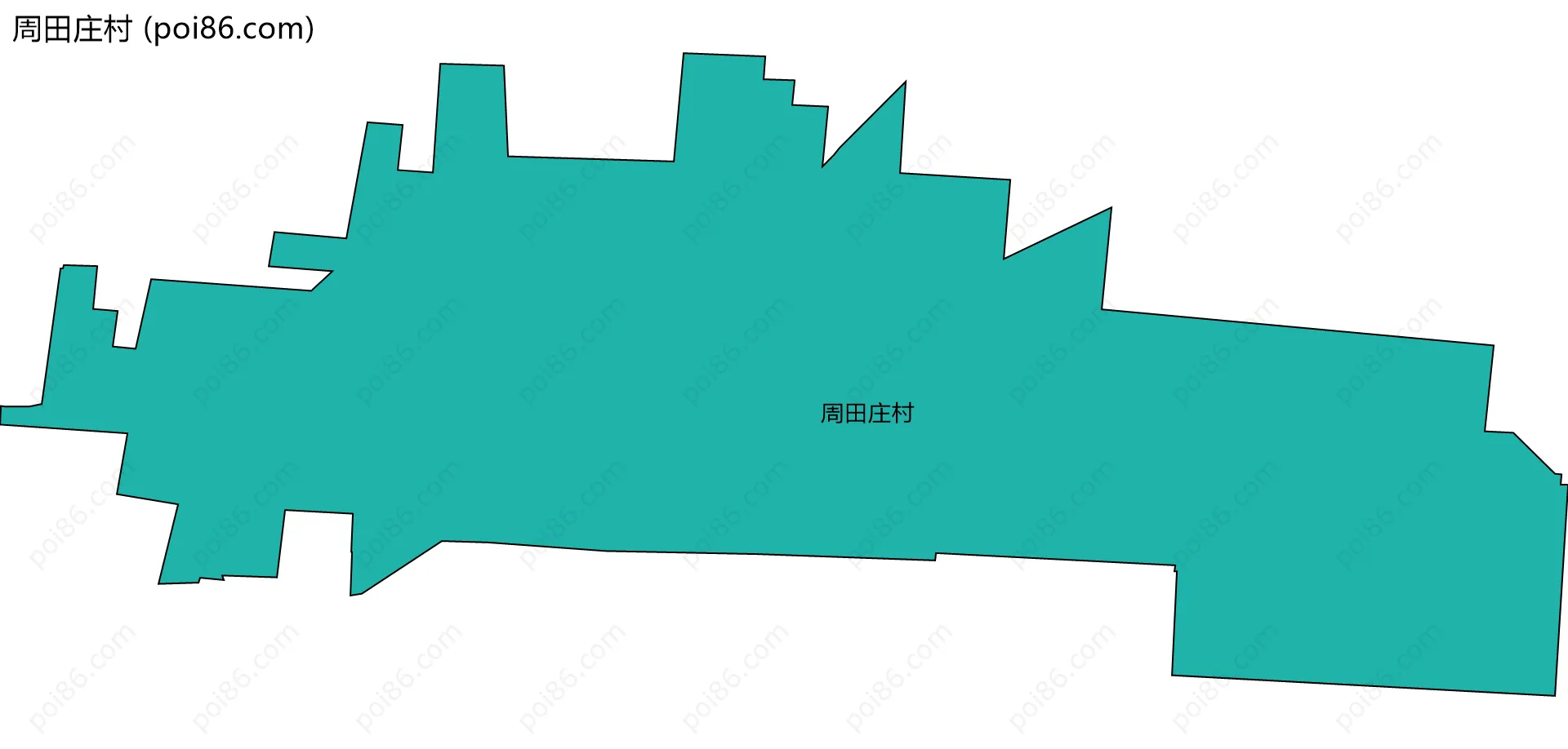 周田庄村边界地图