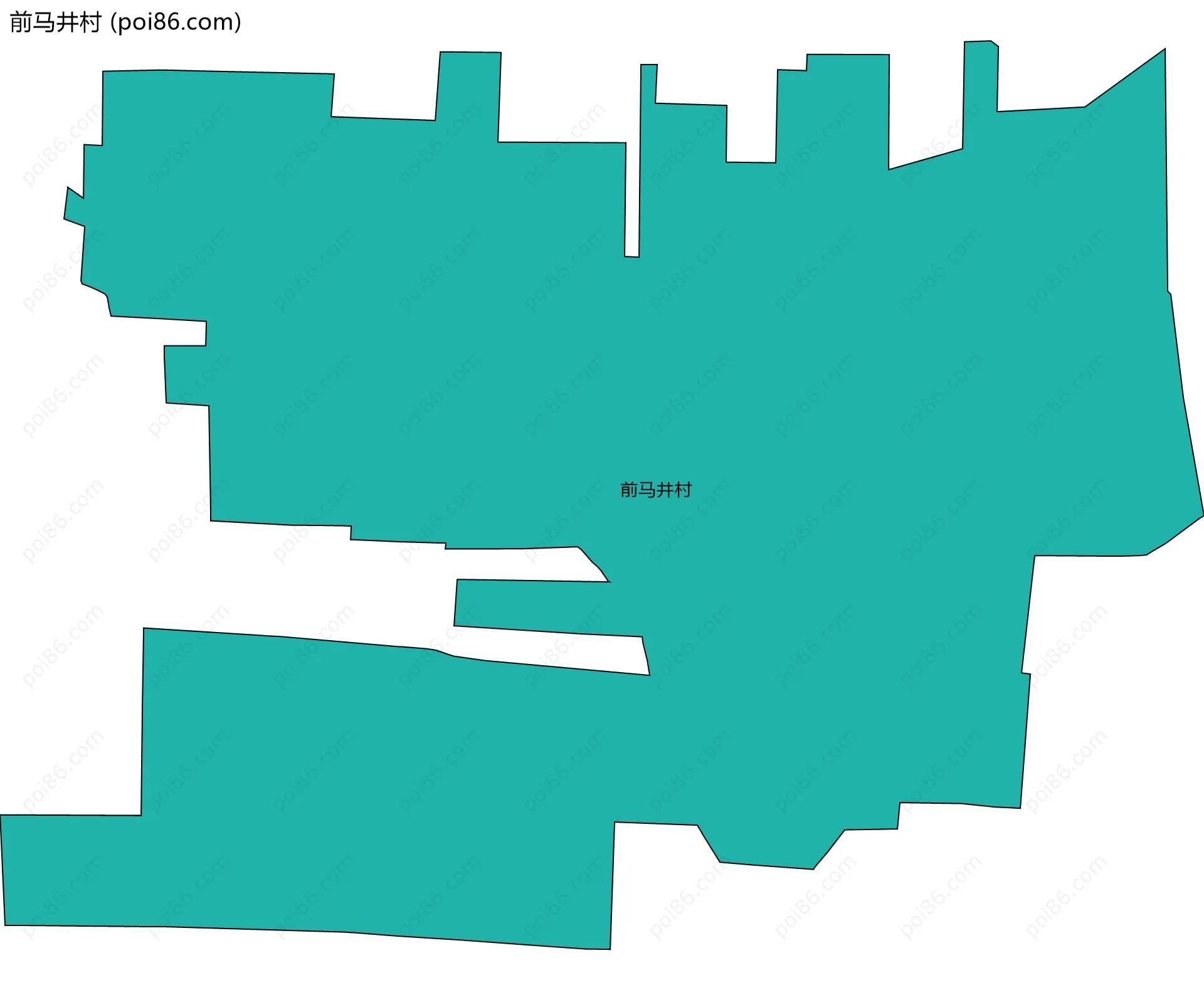 前马井村边界地图