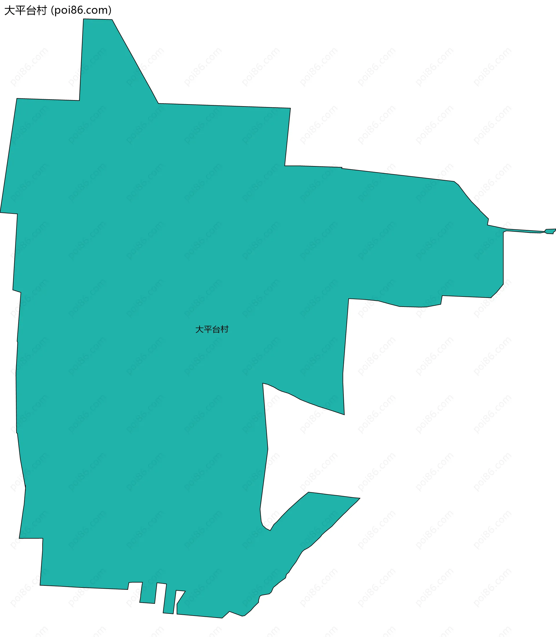 大平台村边界地图