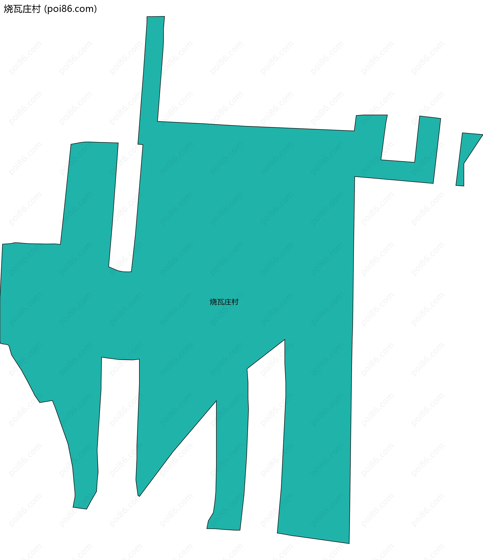 烧瓦庄村边界地图