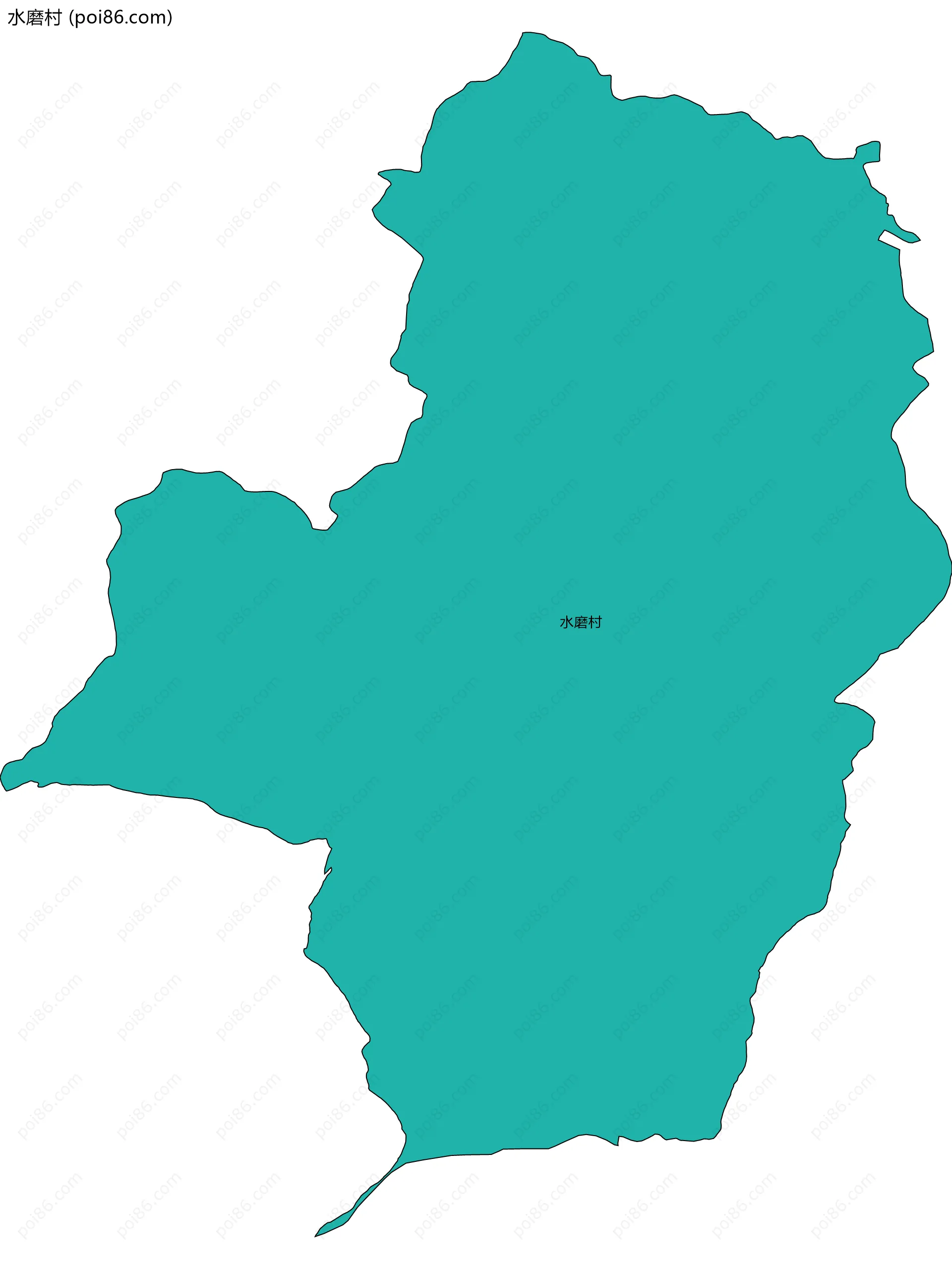 水磨村边界地图