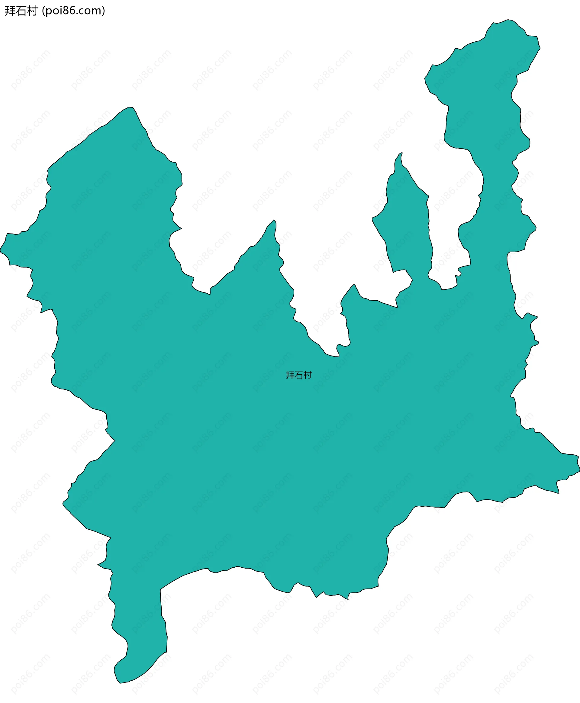 拜石村边界地图