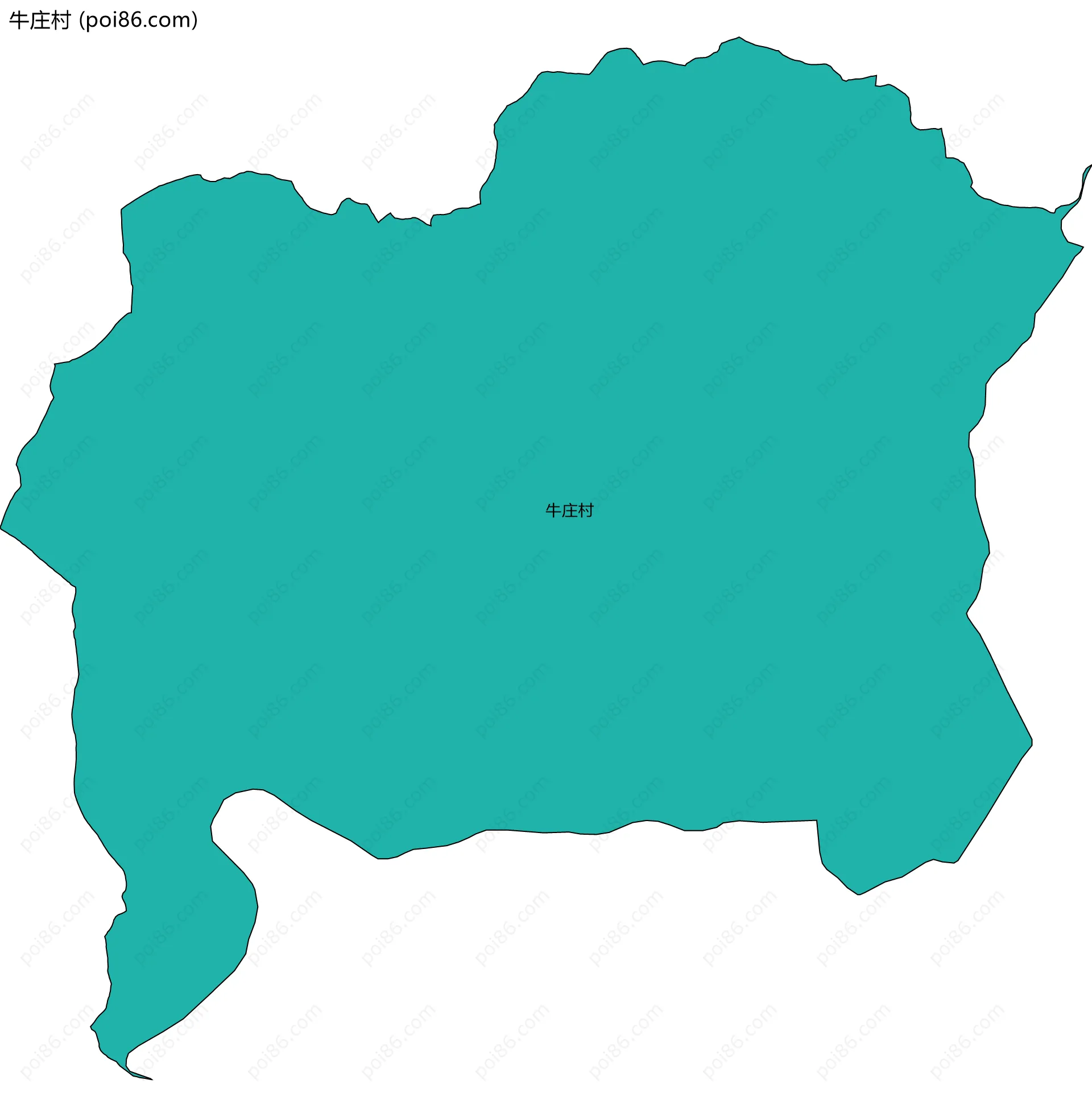 牛庄村边界地图