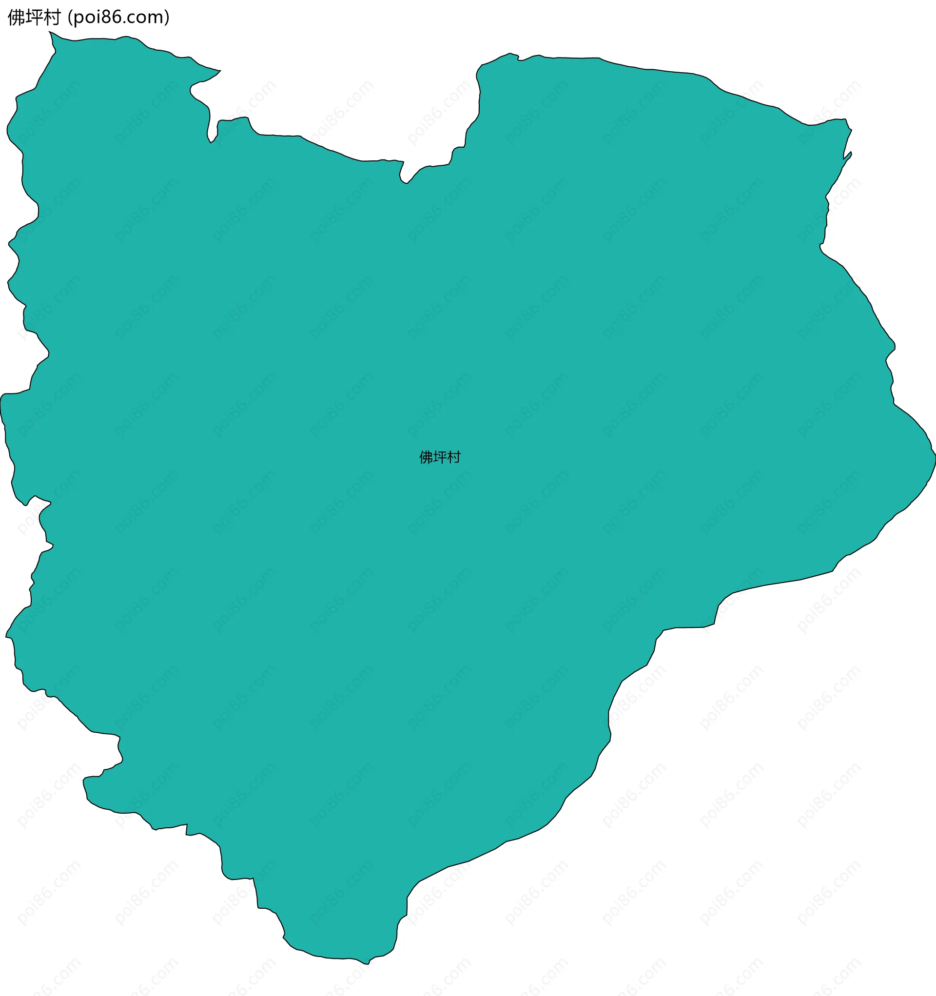 佛坪村边界地图