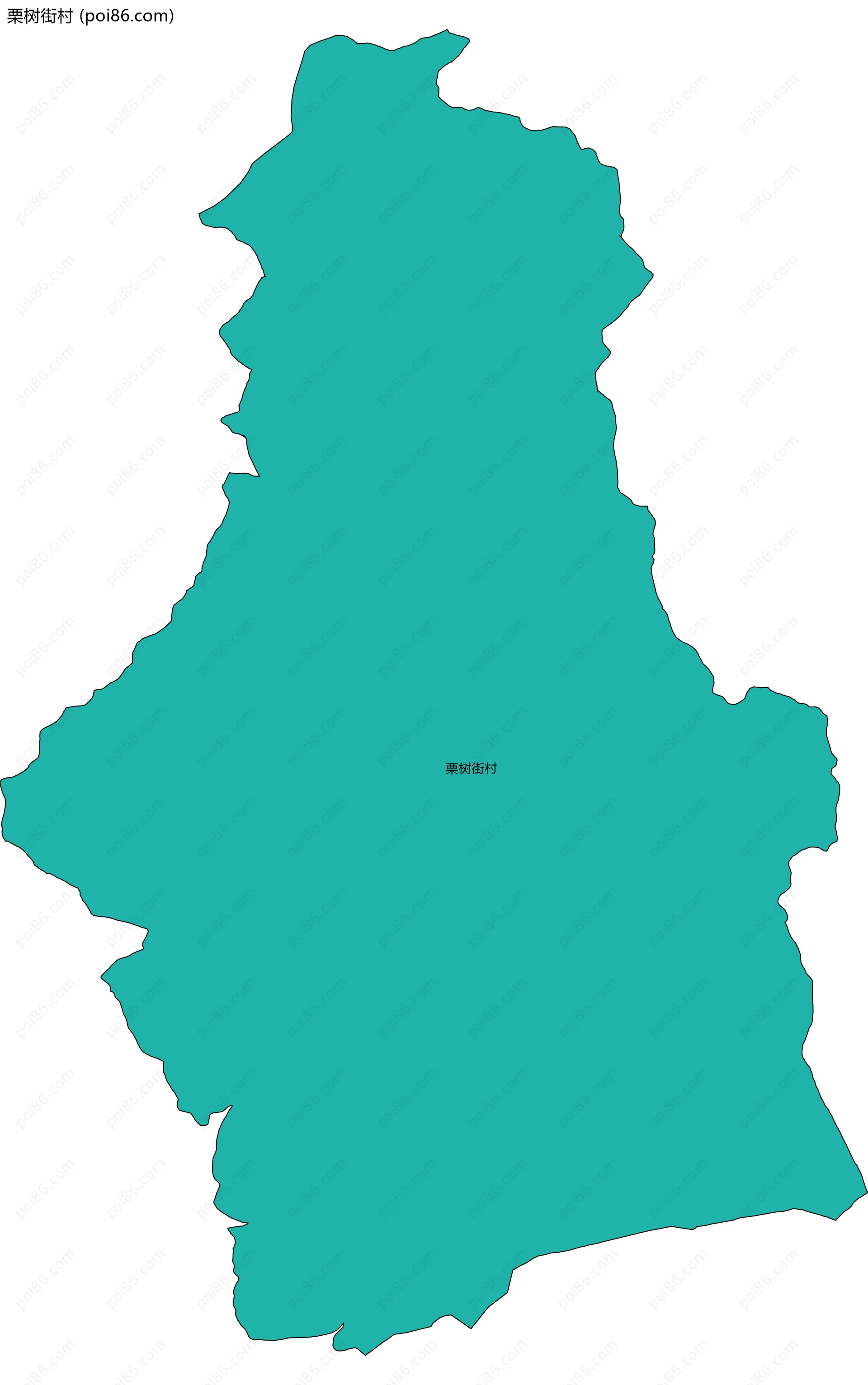 栗树街村边界地图