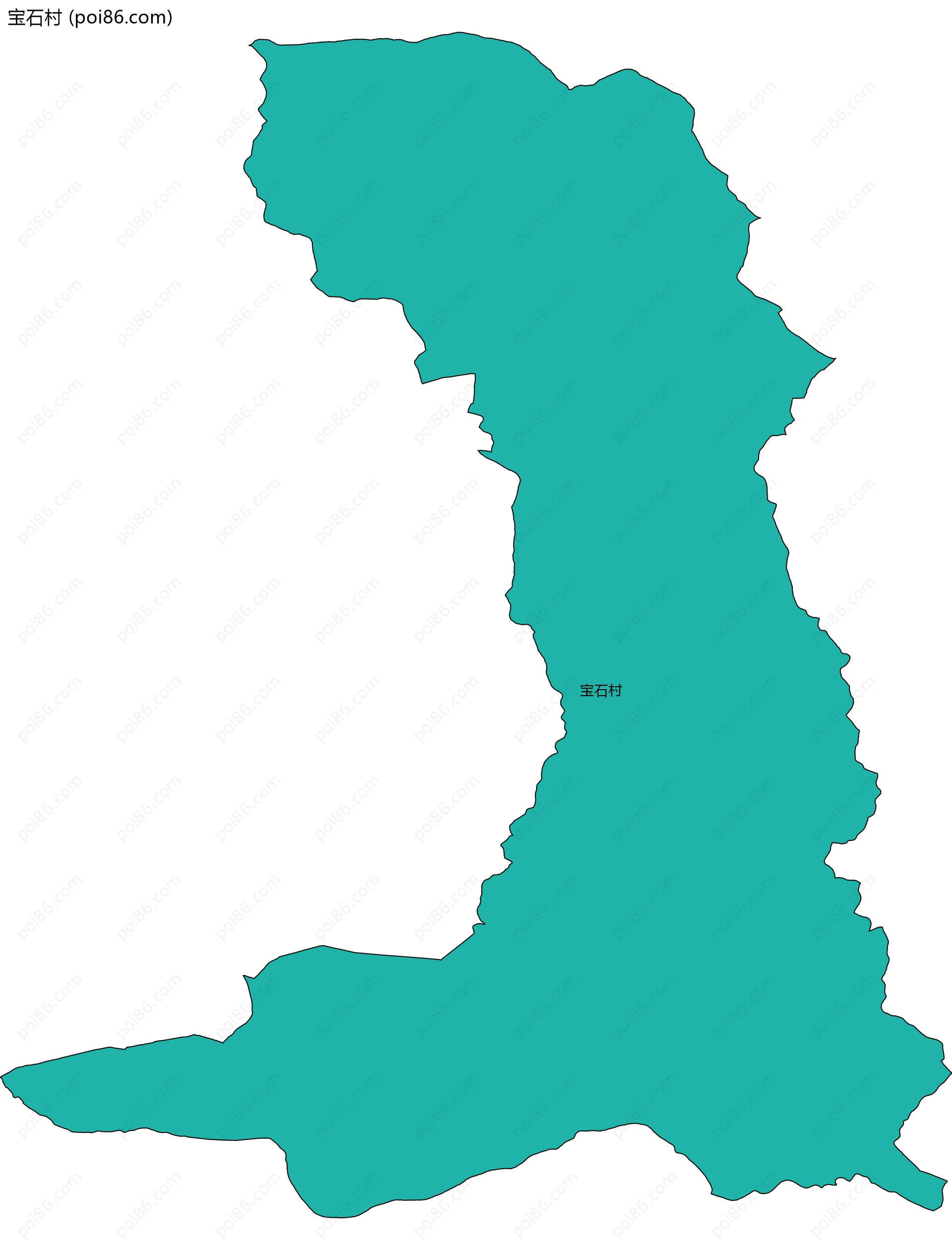 宝石村边界地图