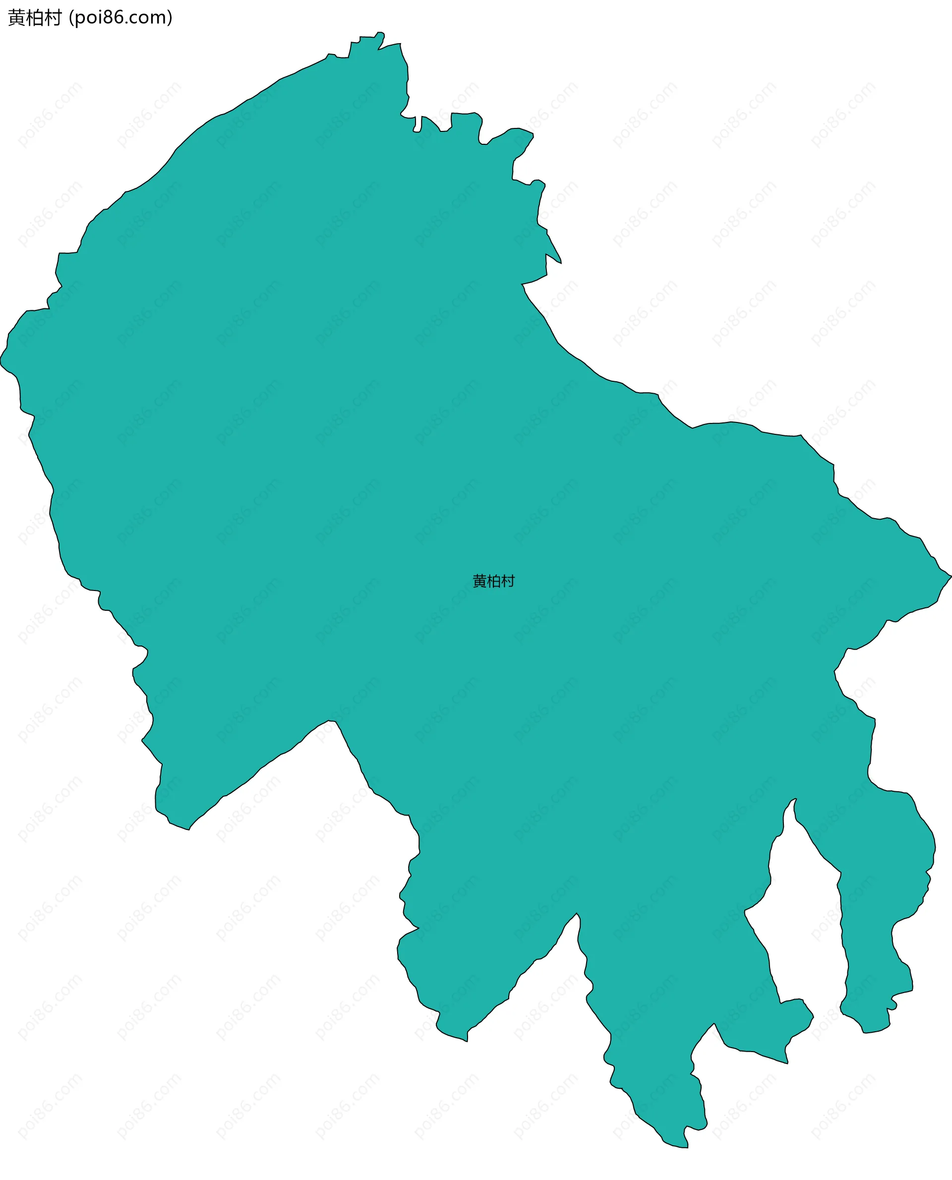 黄柏村边界地图