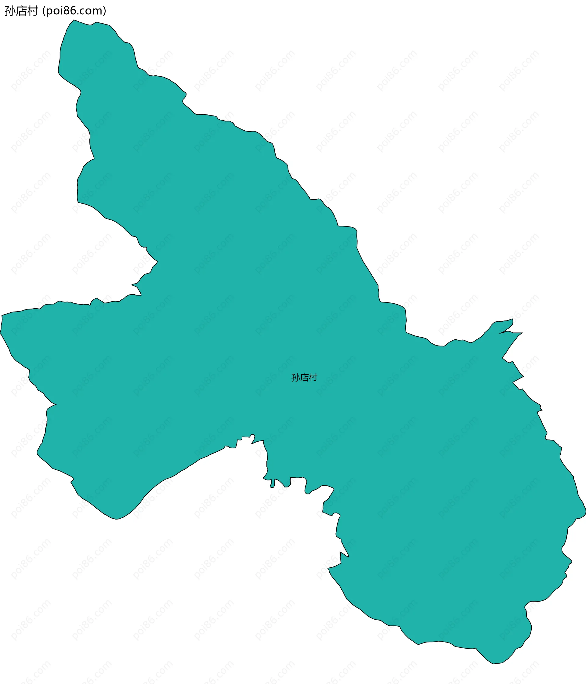 孙店村边界地图