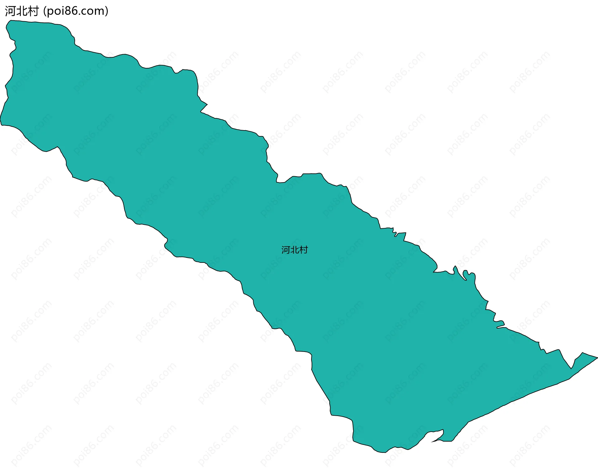 河北村边界地图