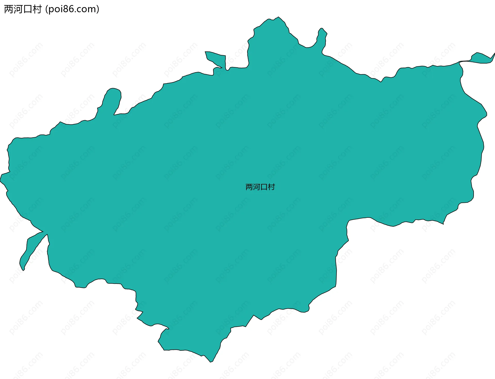 两河口村边界地图