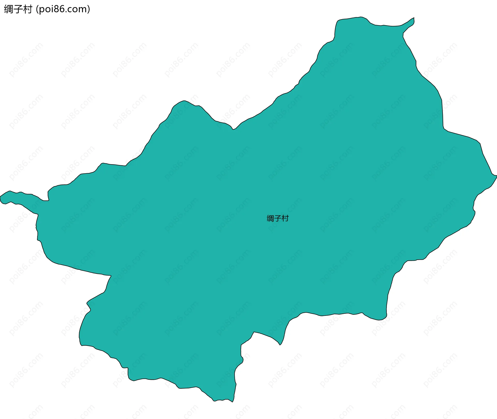 绸子村边界地图