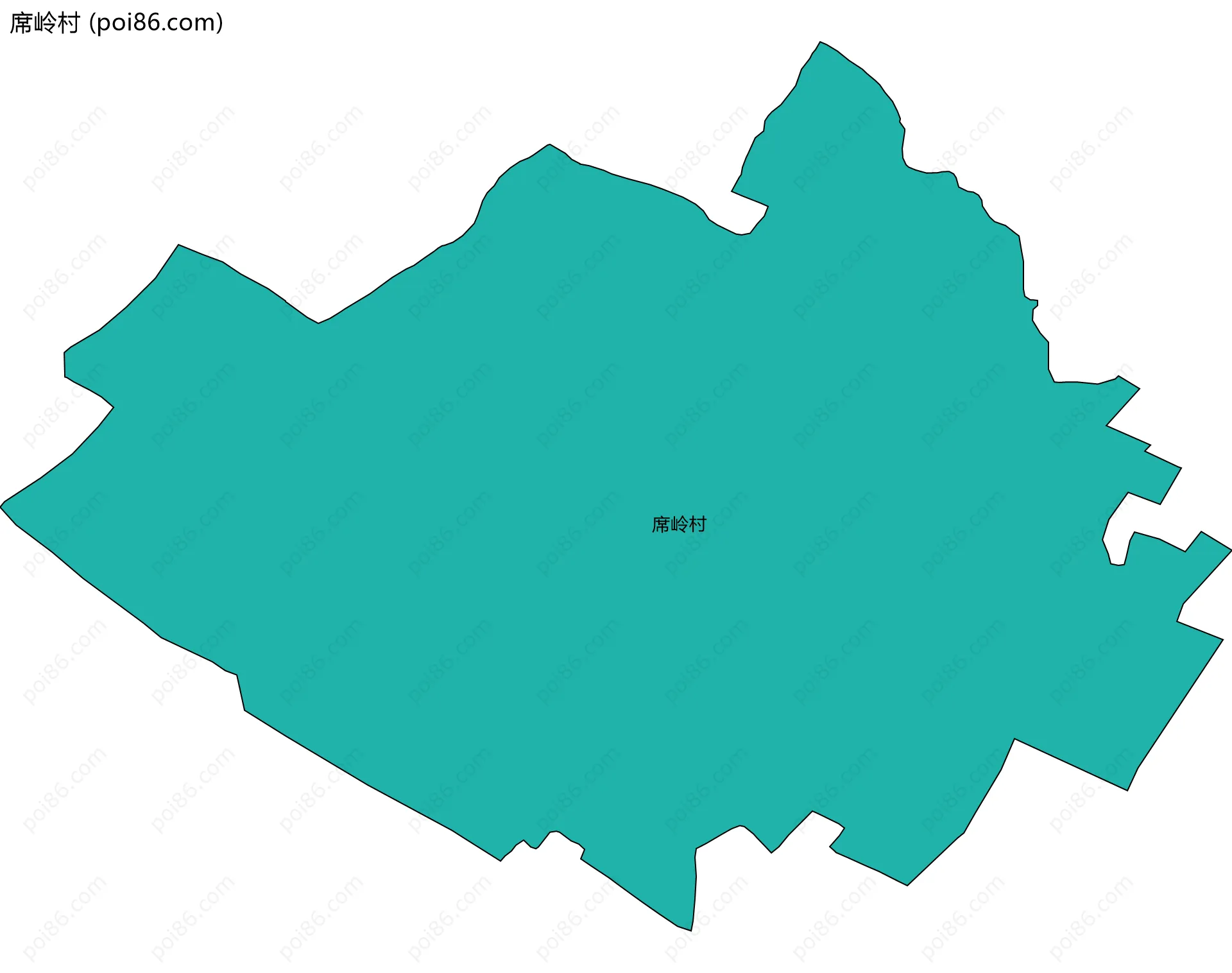 席岭村边界地图