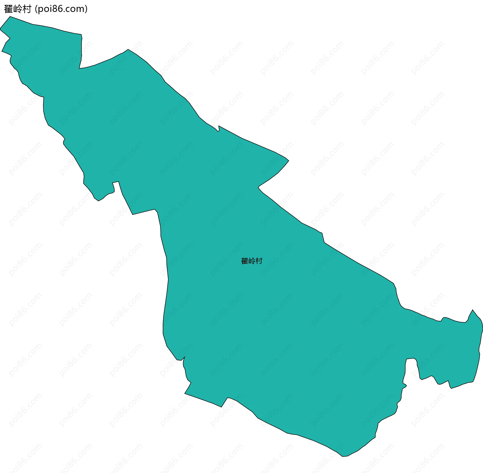 翟岭村边界地图