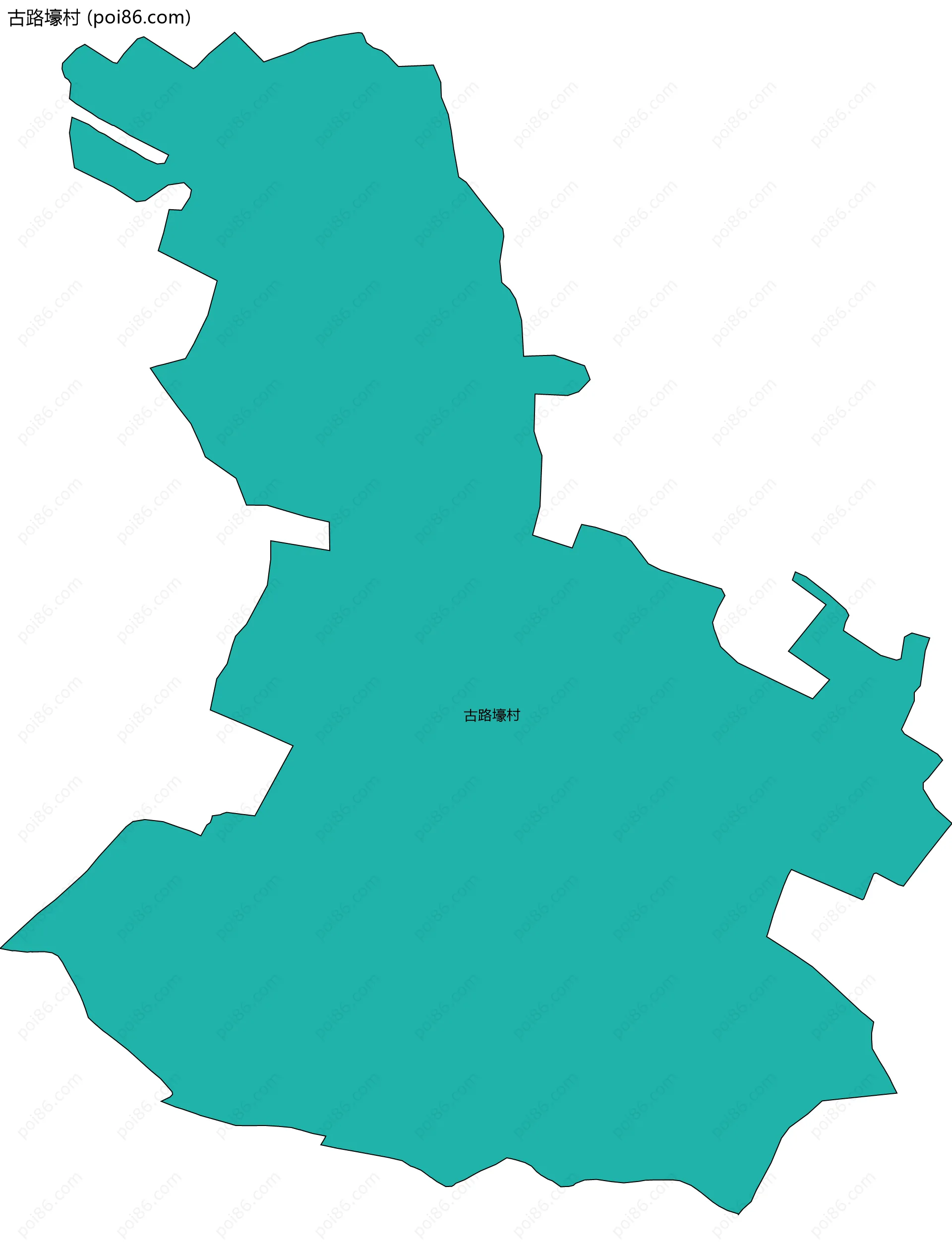 古路壕村边界地图