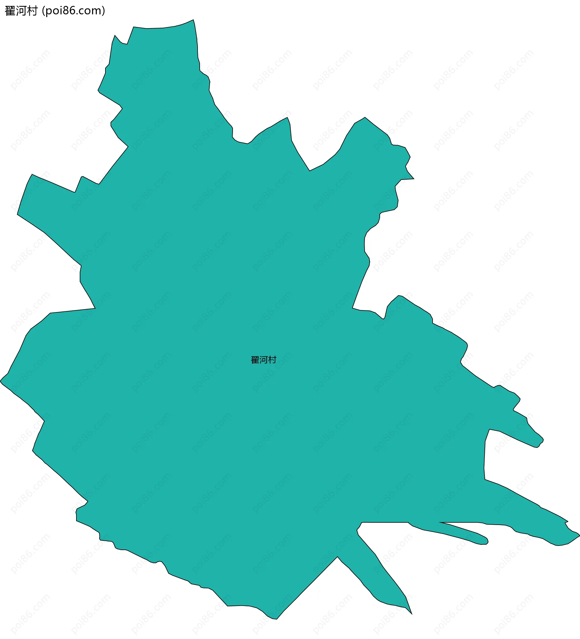 翟河村边界地图