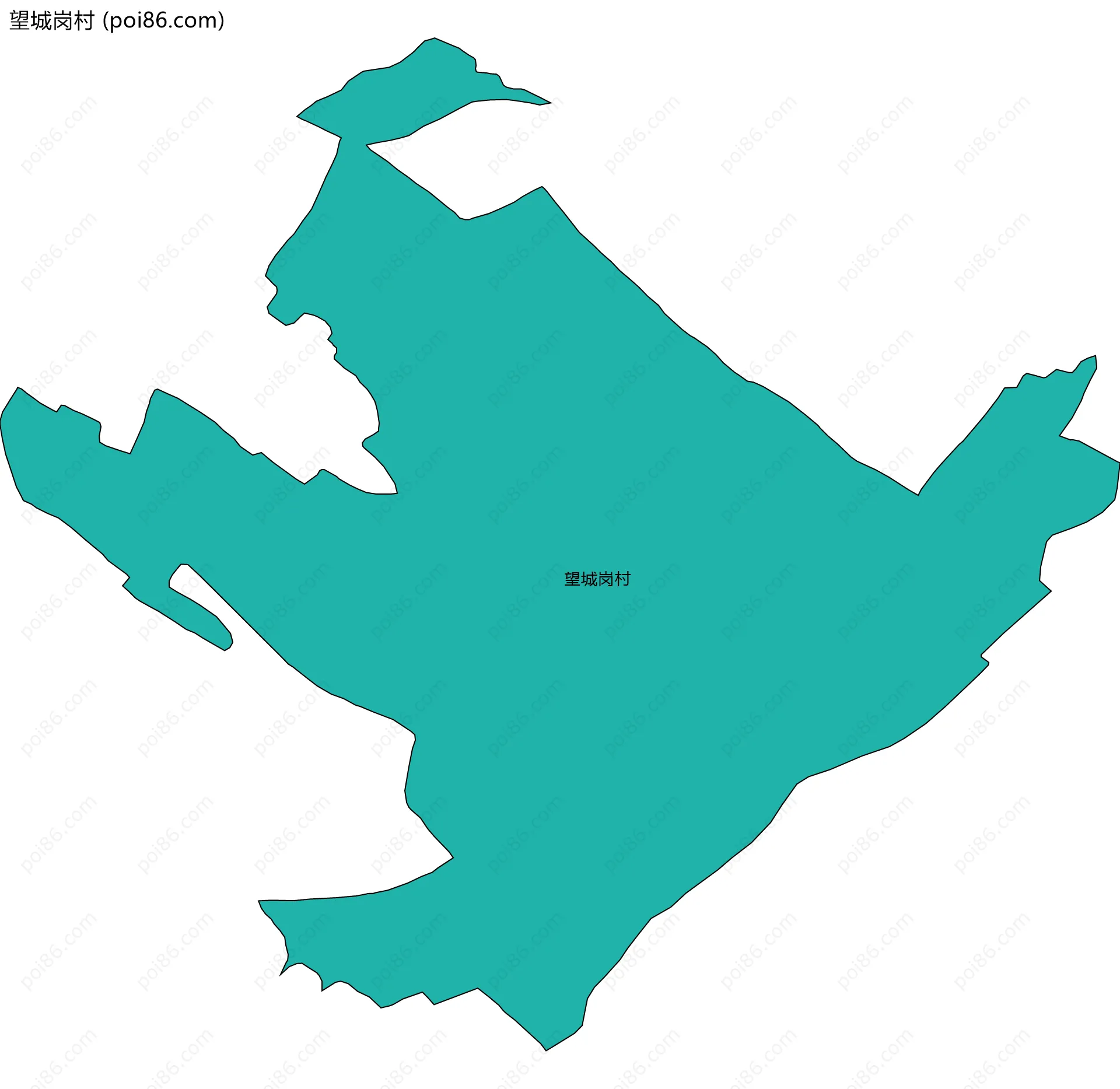 望城岗村边界地图