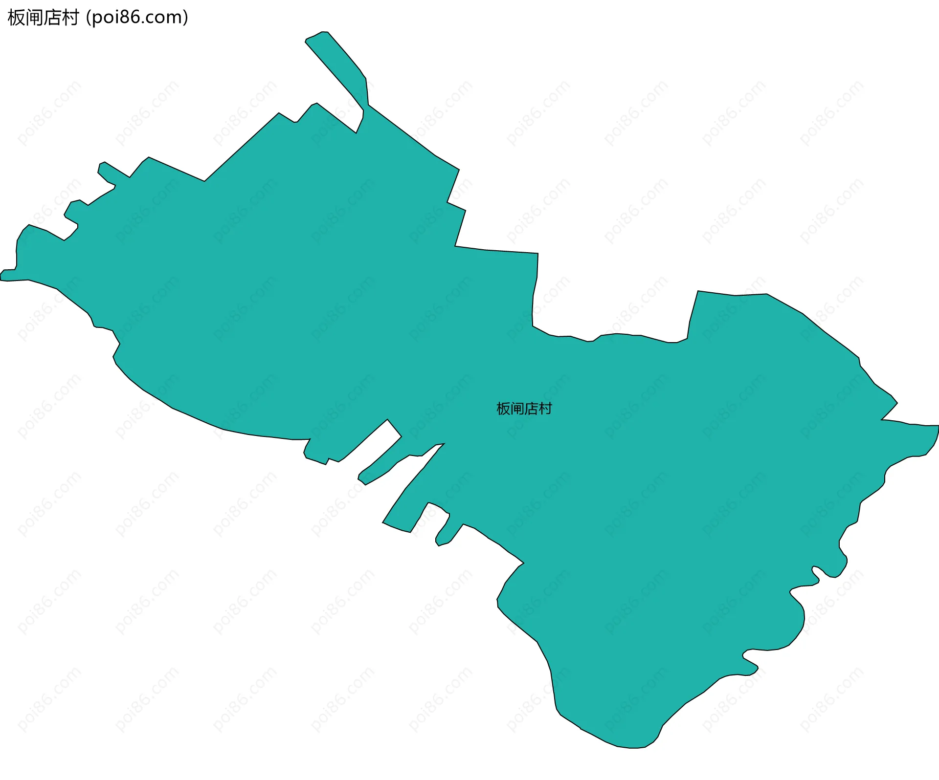 板闸店村边界地图