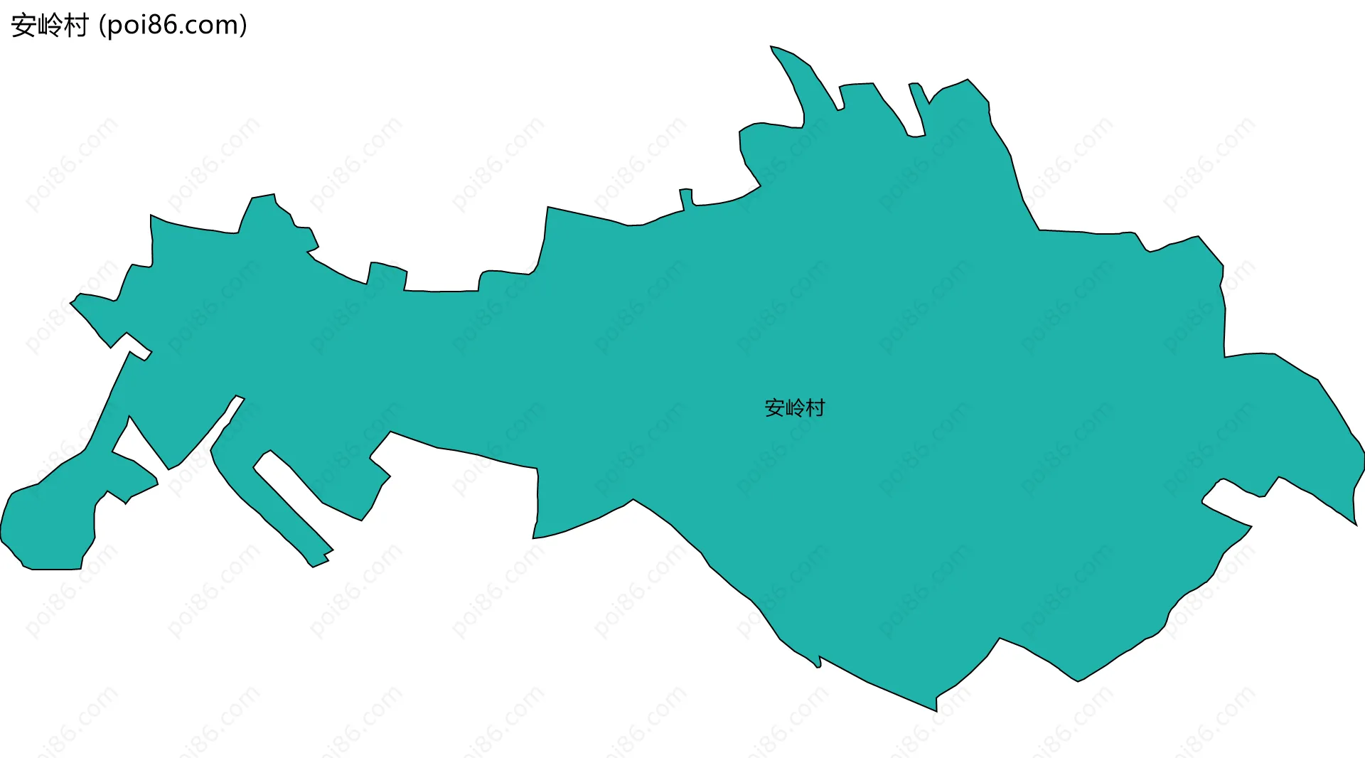 安岭村边界地图