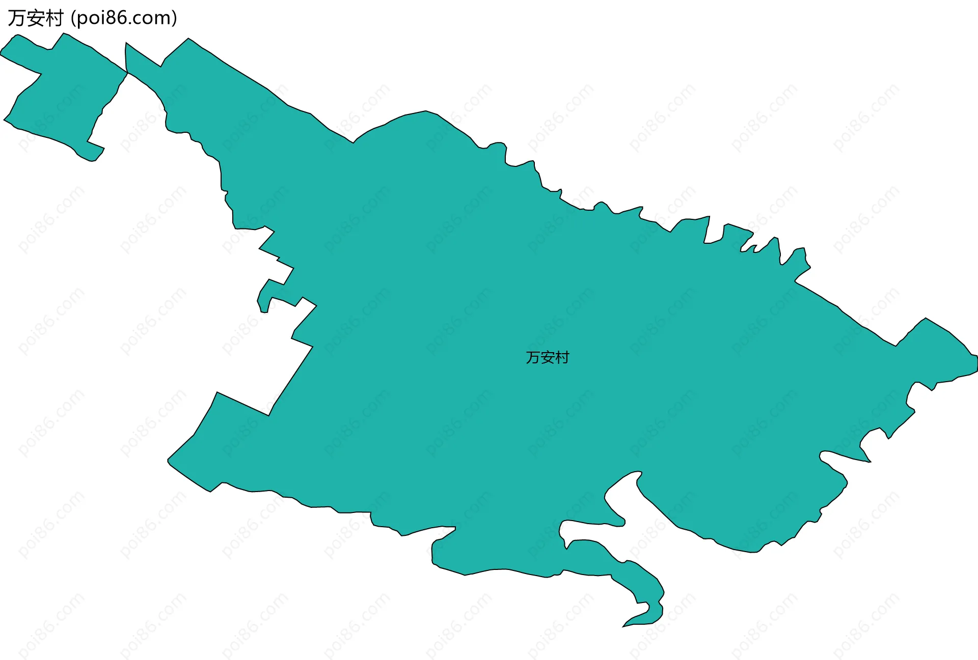 万安村边界地图