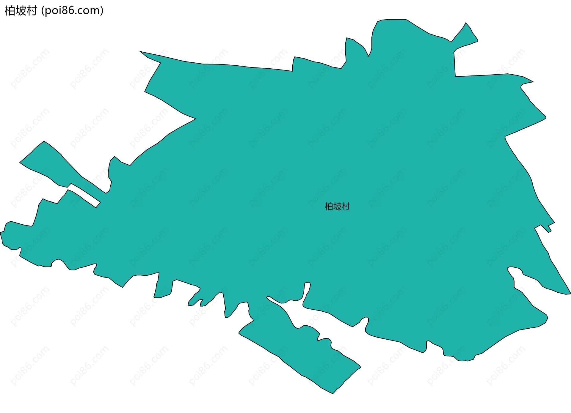 柏坡村边界地图