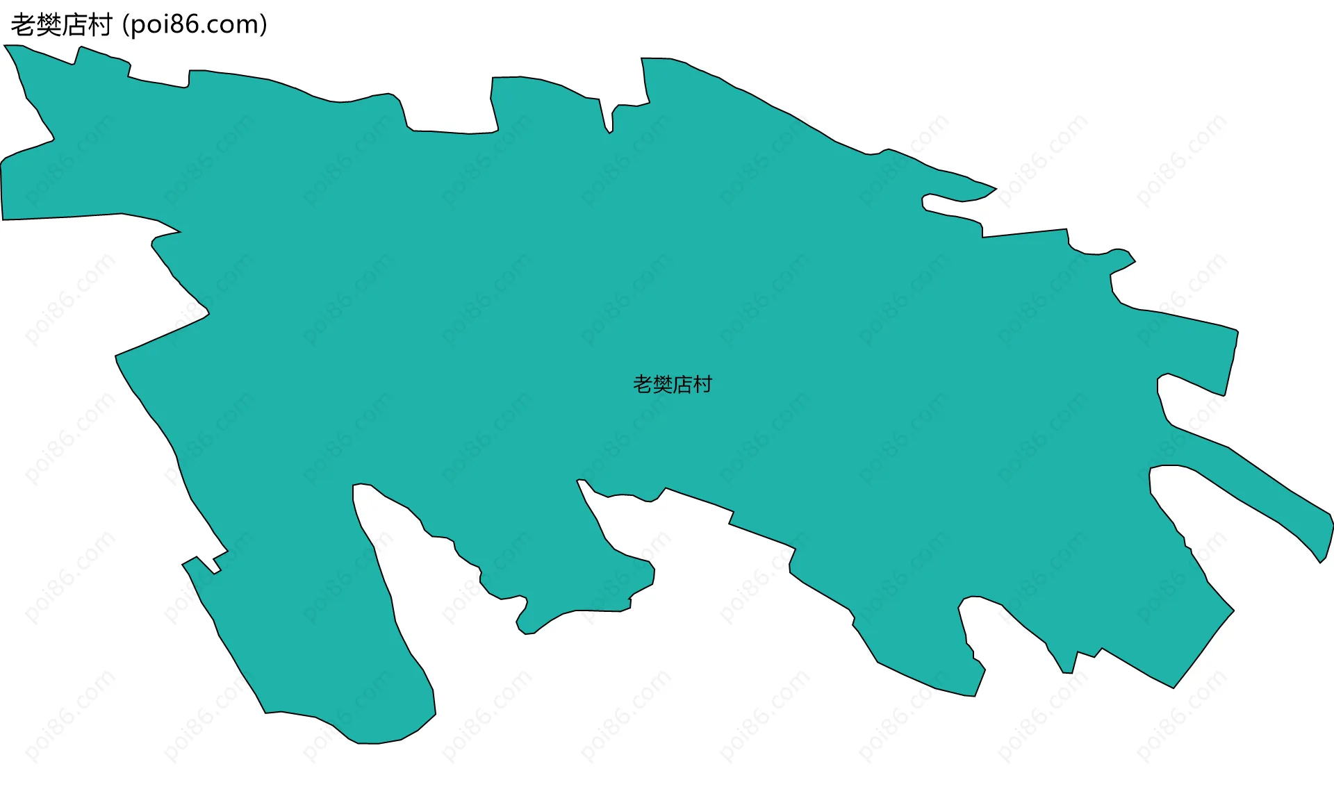 老樊店村边界地图