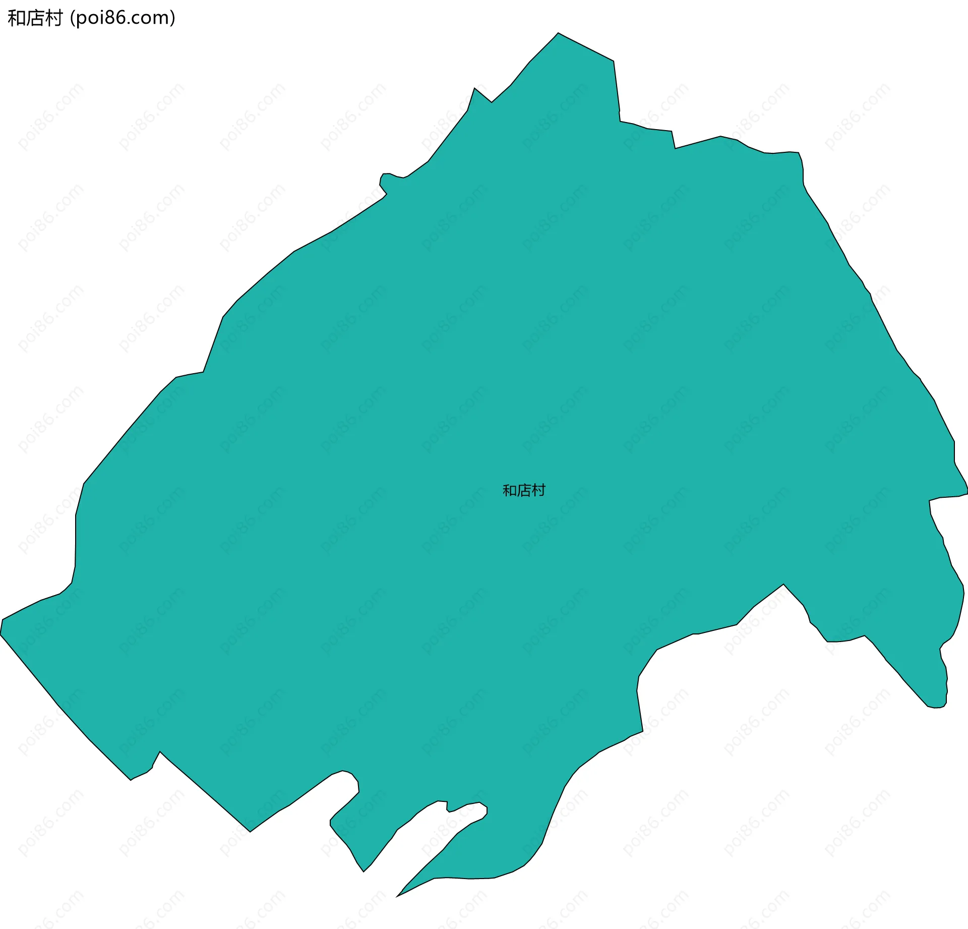 和店村边界地图