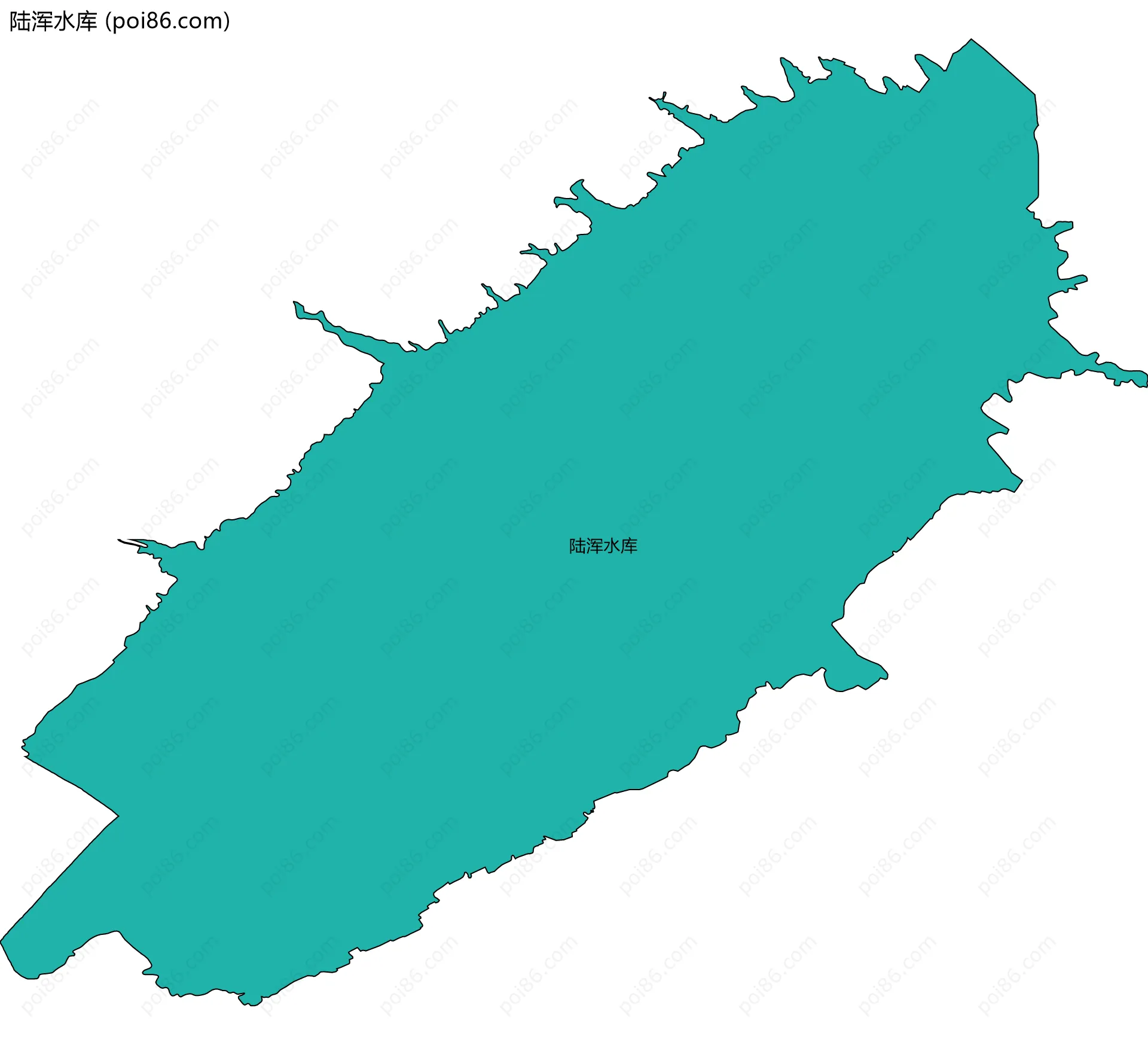陆浑水库边界地图