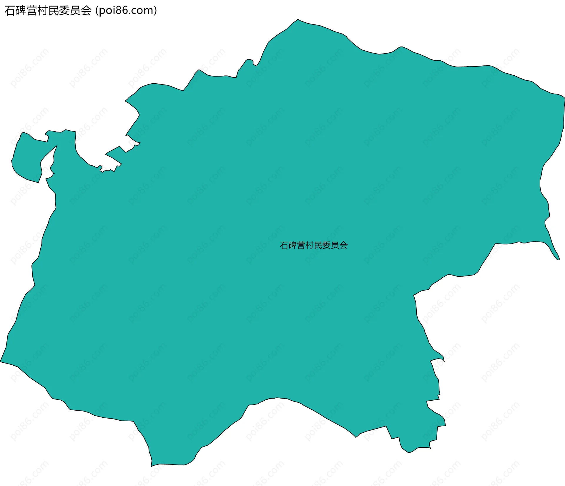 石碑营村民委员会边界地图