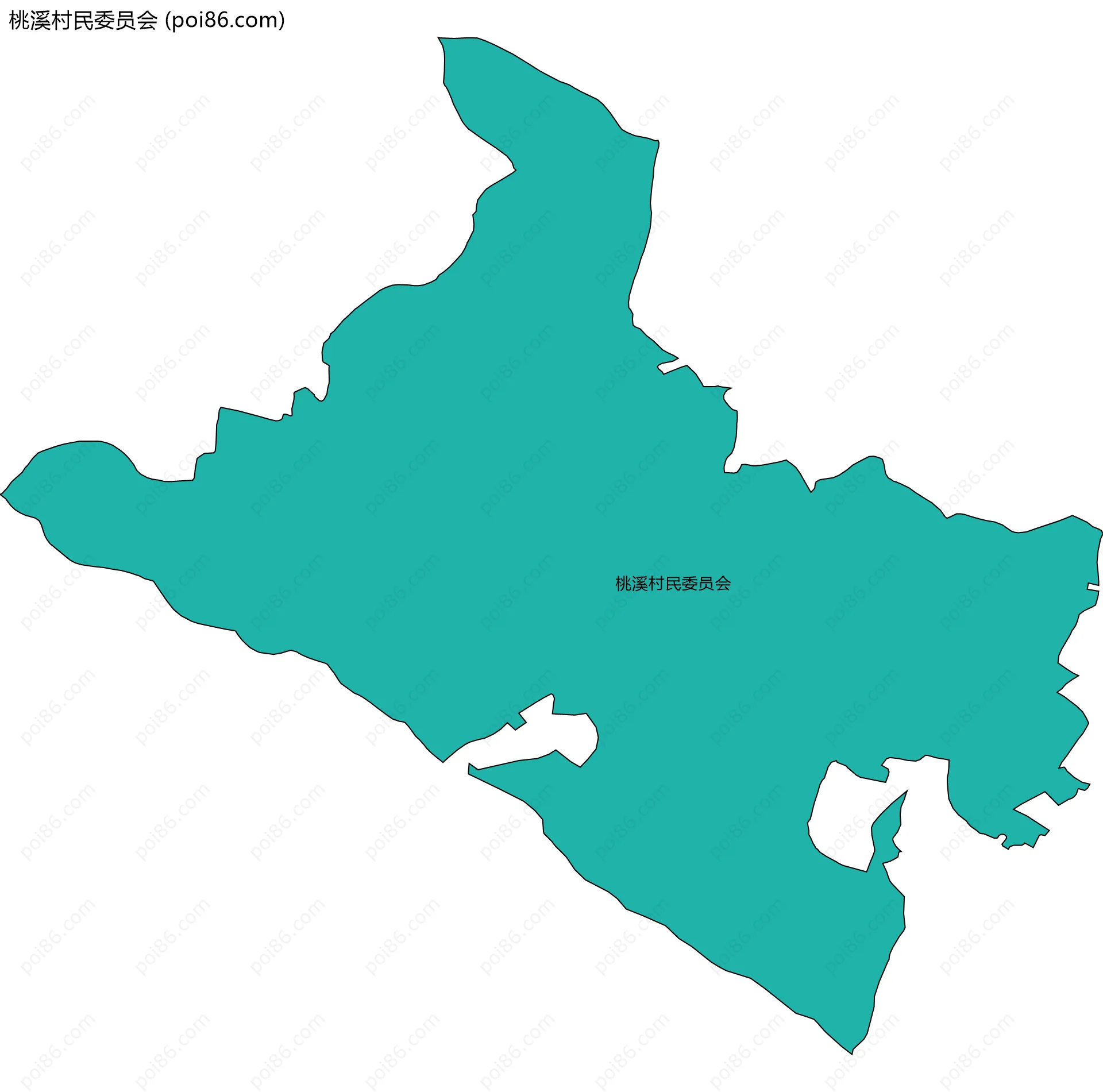 桃溪村民委员会边界地图