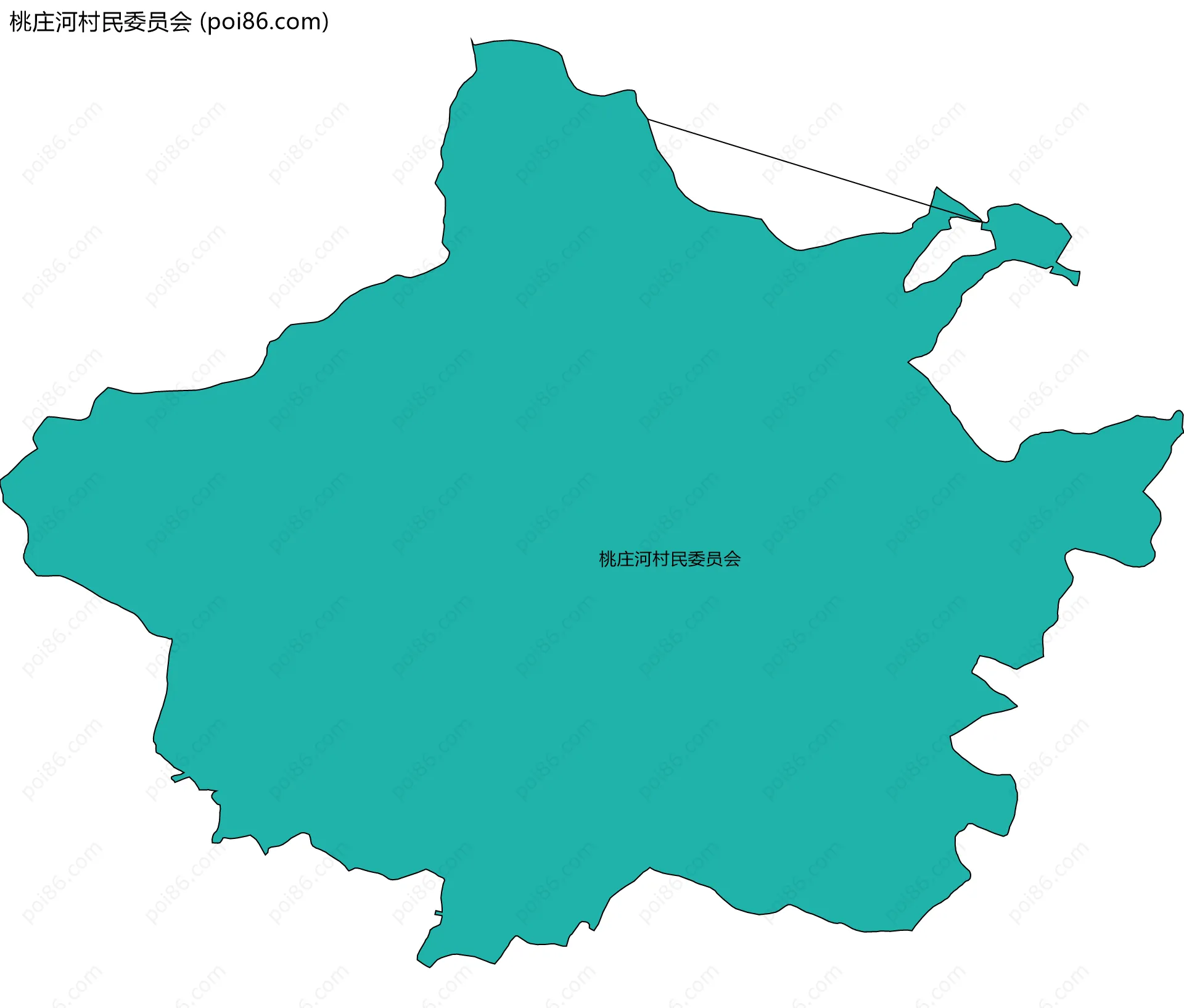 桃庄河村民委员会边界地图