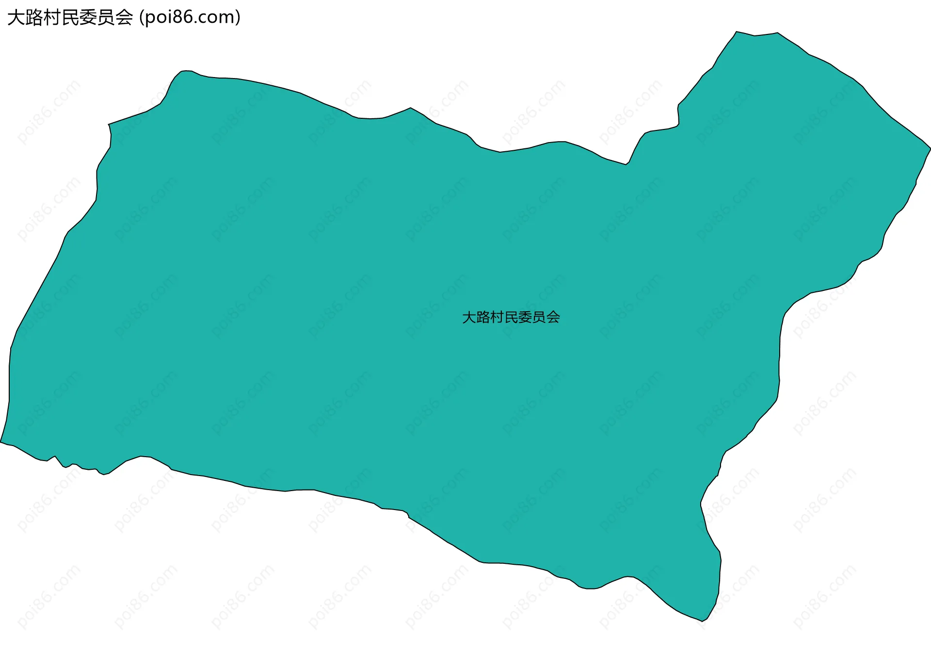 大路村民委员会边界地图