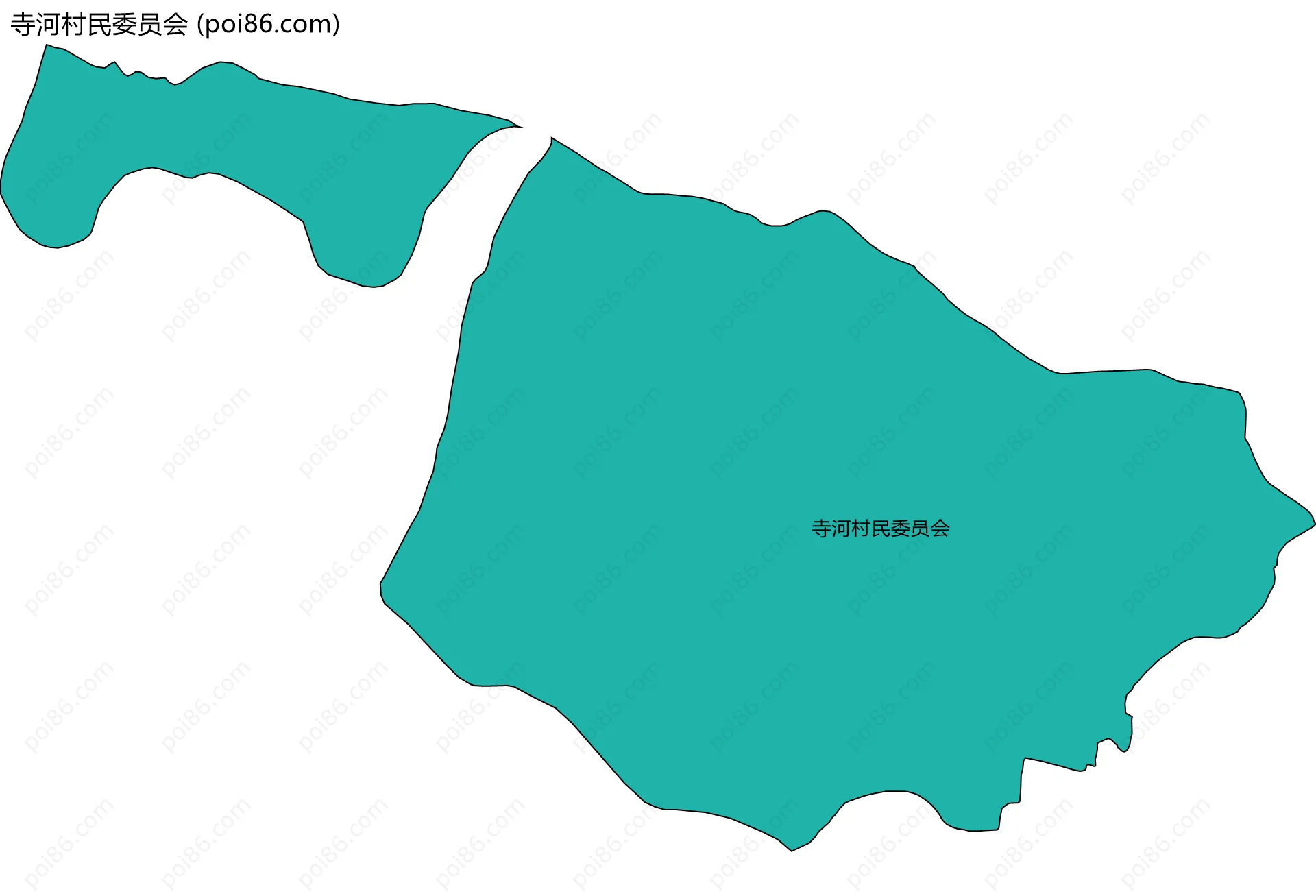 寺河村民委员会边界地图