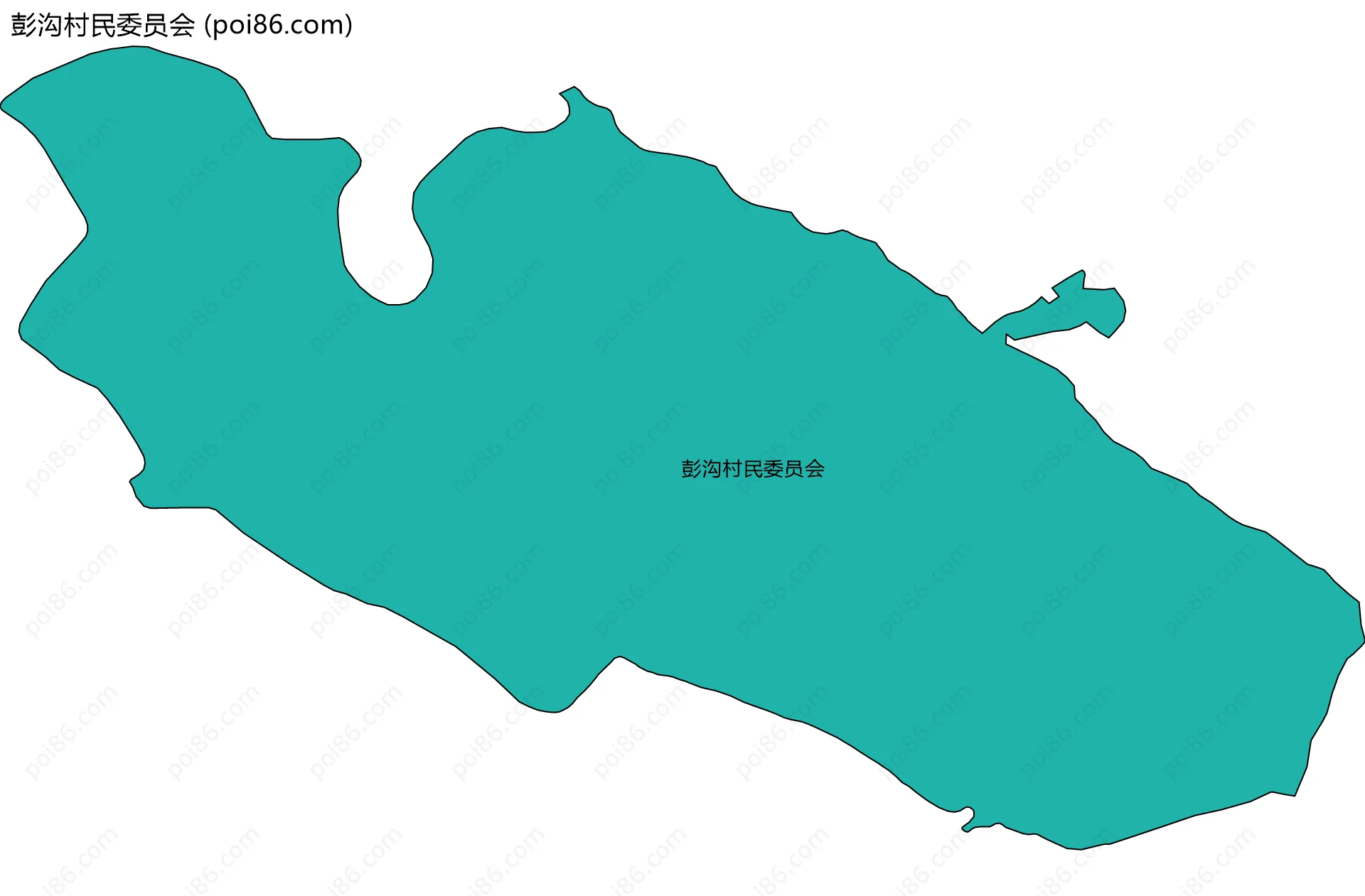 彭沟村民委员会边界地图