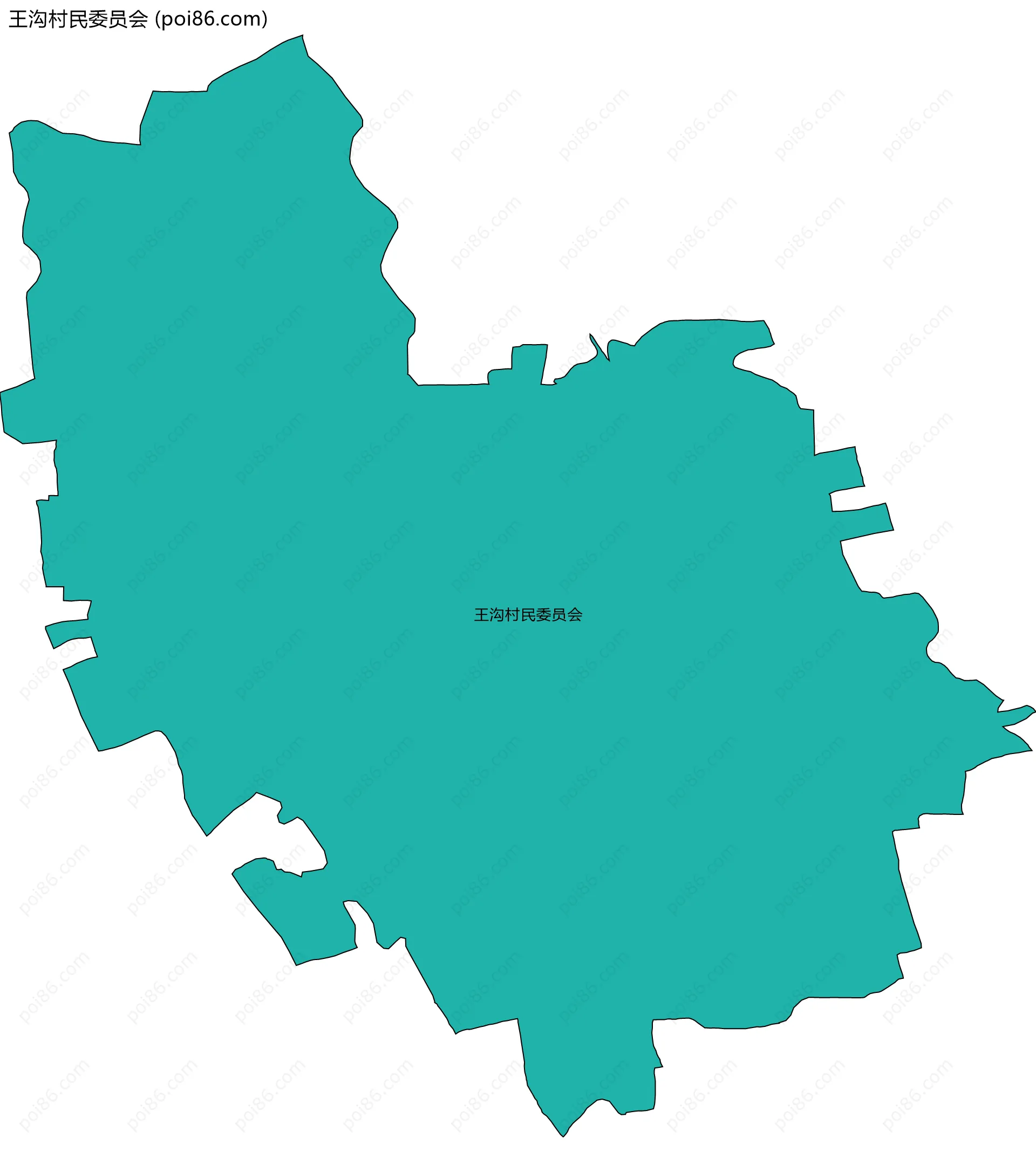 王沟村民委员会边界地图